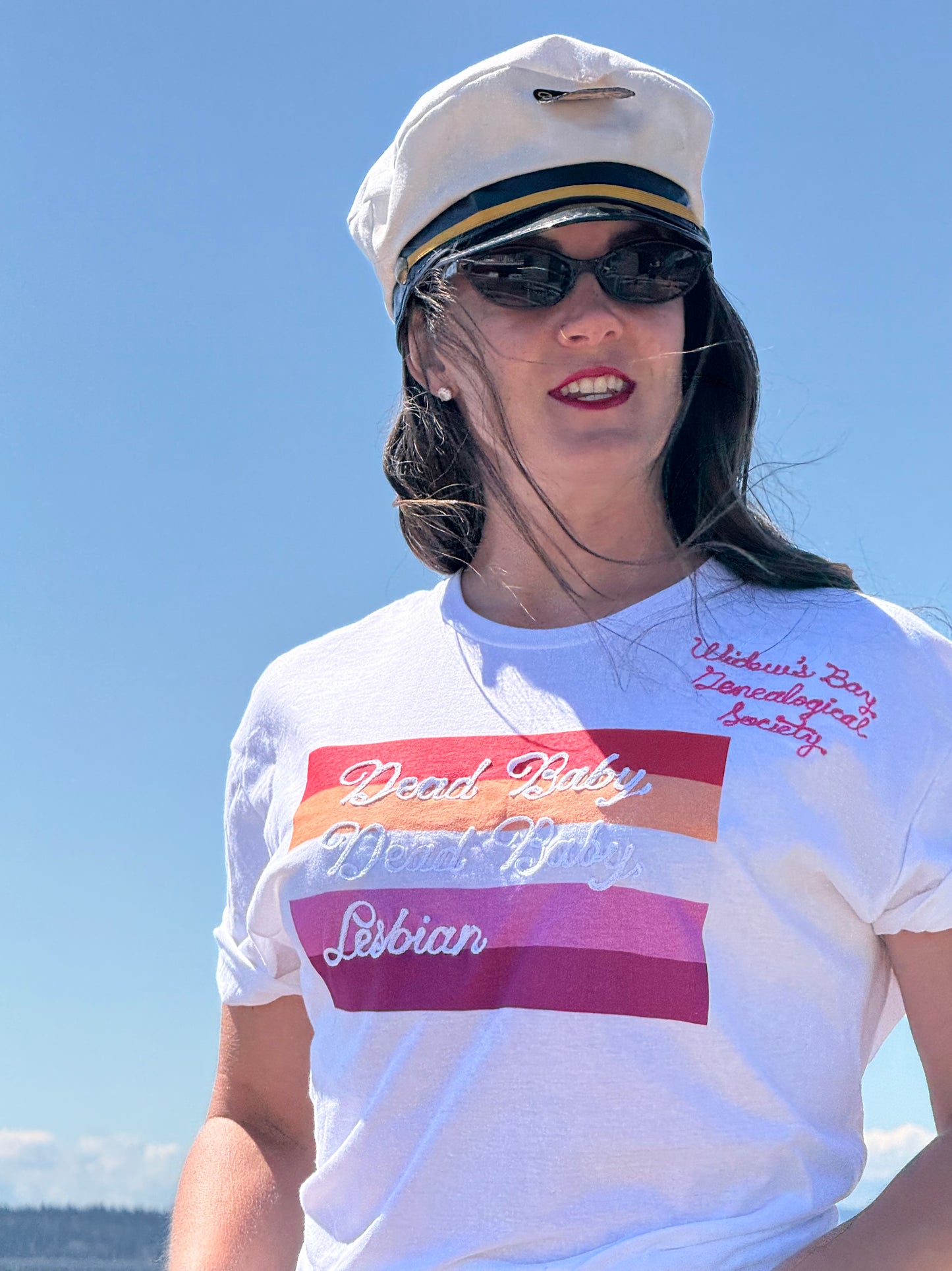 Dead Baby, Dead Baby, Lesbian White S/S Flag Tee - XL