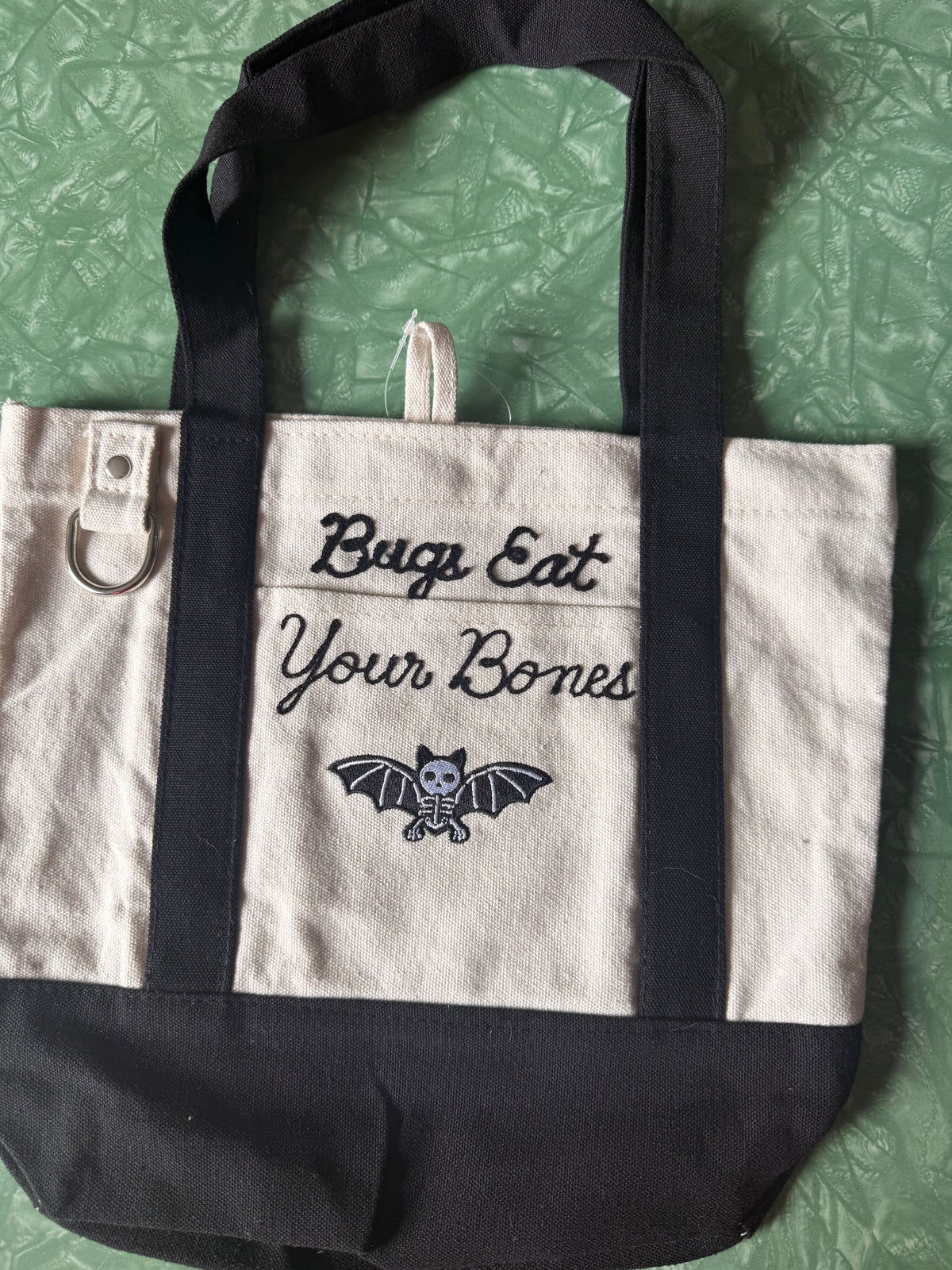 Bugs Eat Your Bones Bat Skeleton Mini-Tote