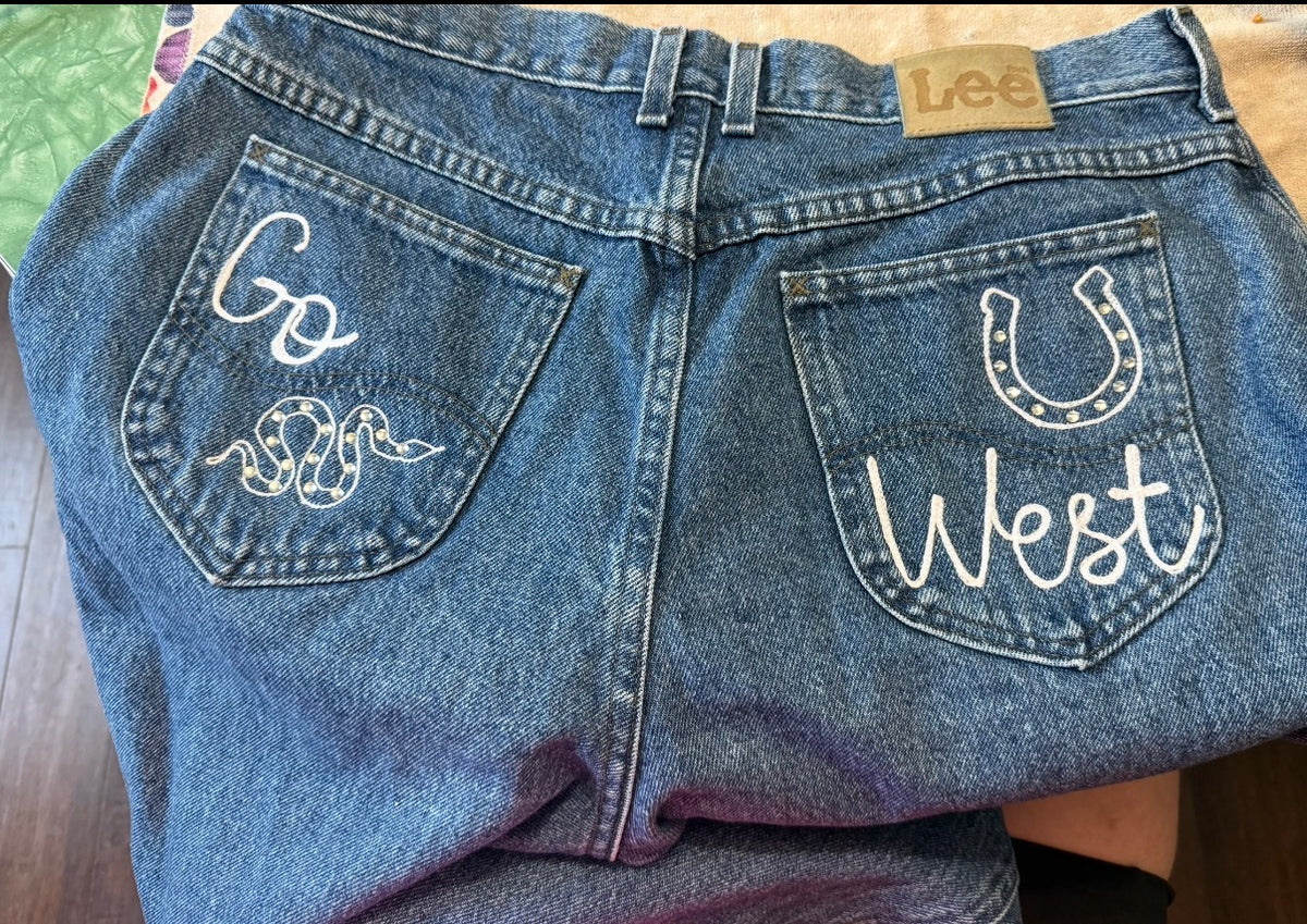 Go West VTG Medium Wash Denim Jeans - 16