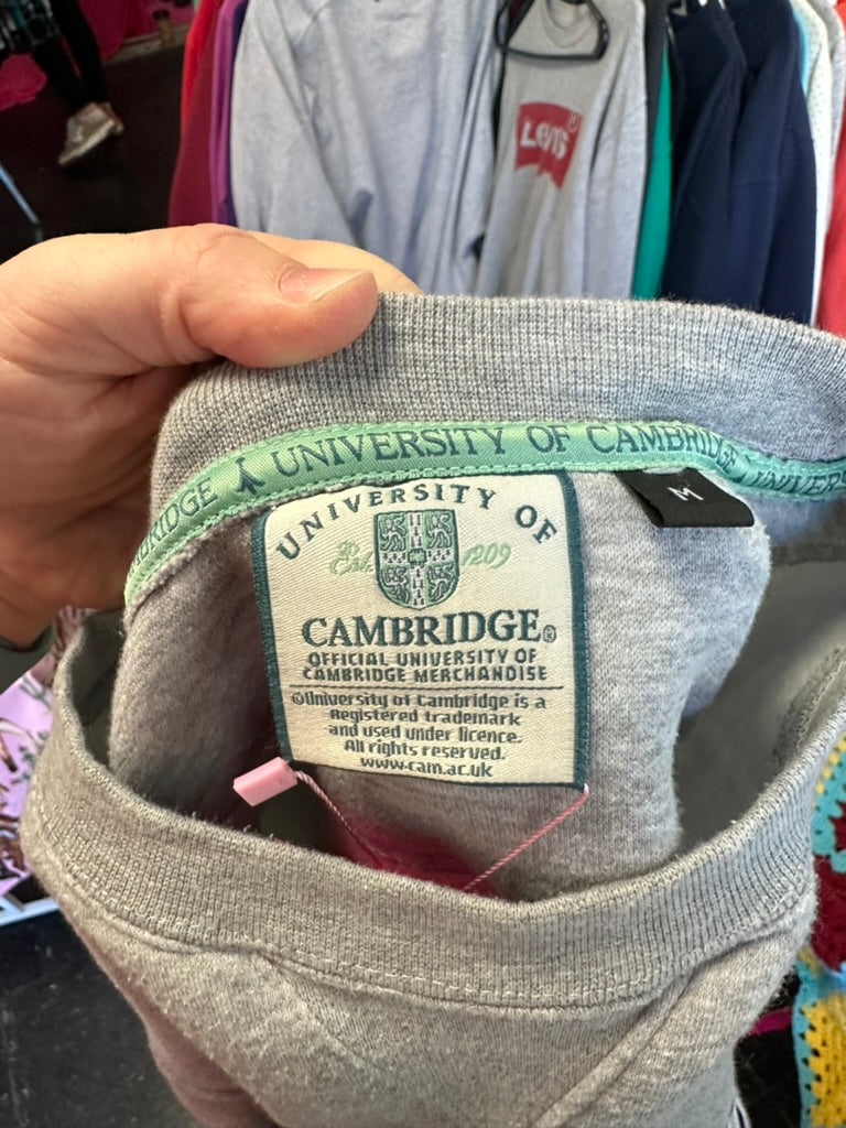 Blank "University of Cambridge" Embroidered Crewneck