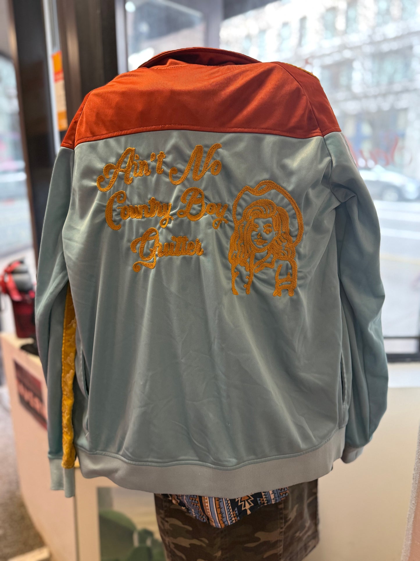 "Ain't No Country Boy Quitter" Kappa Track Jacket XL