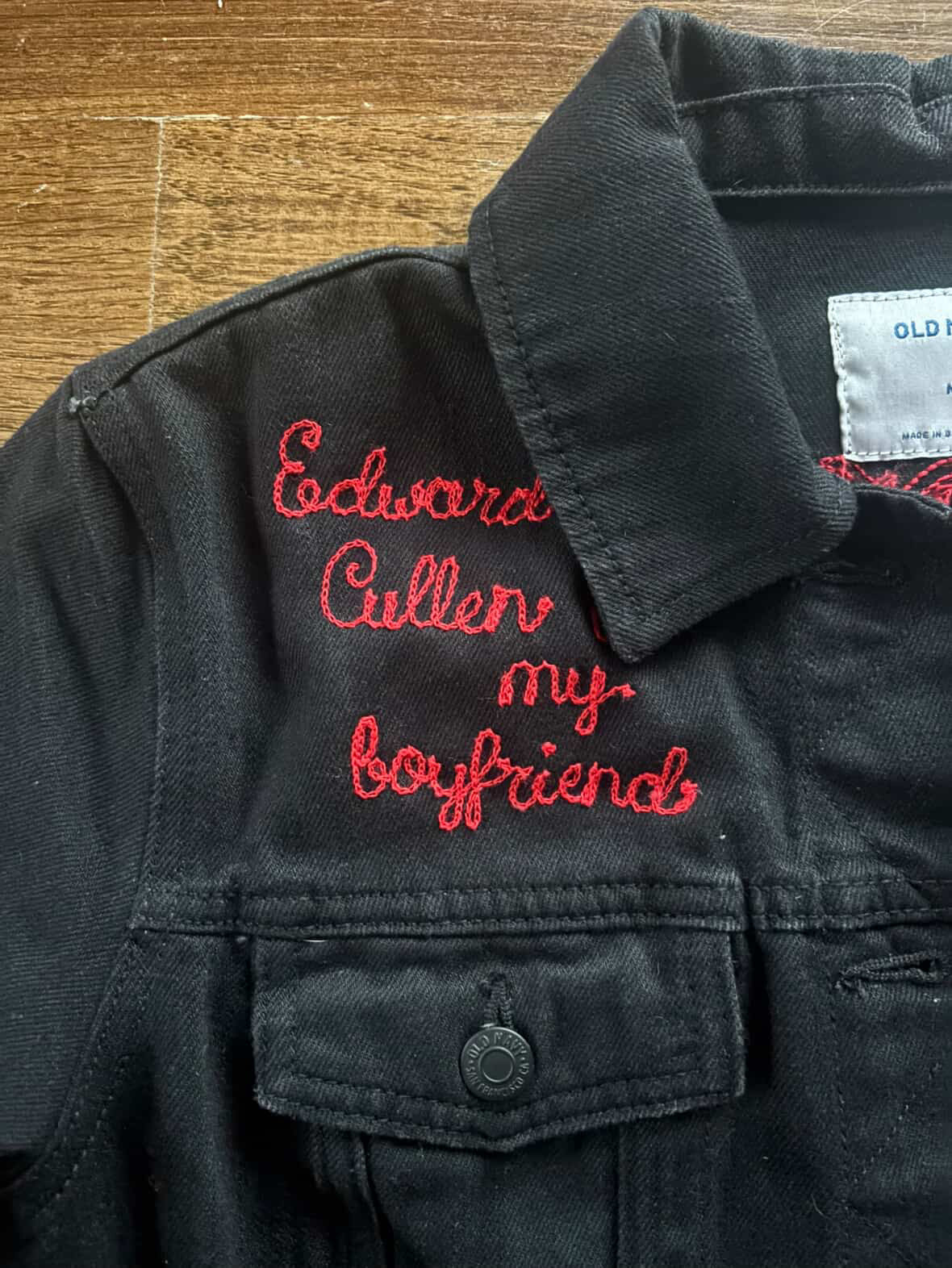 Edward Cullen is my BF Black Denim Jacket