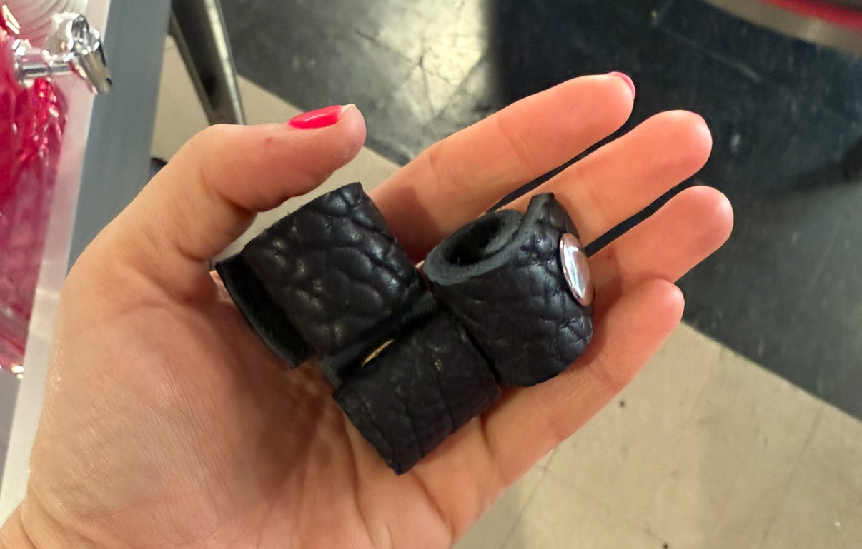 Hand-Tooled Leather Snap Bandana Slides