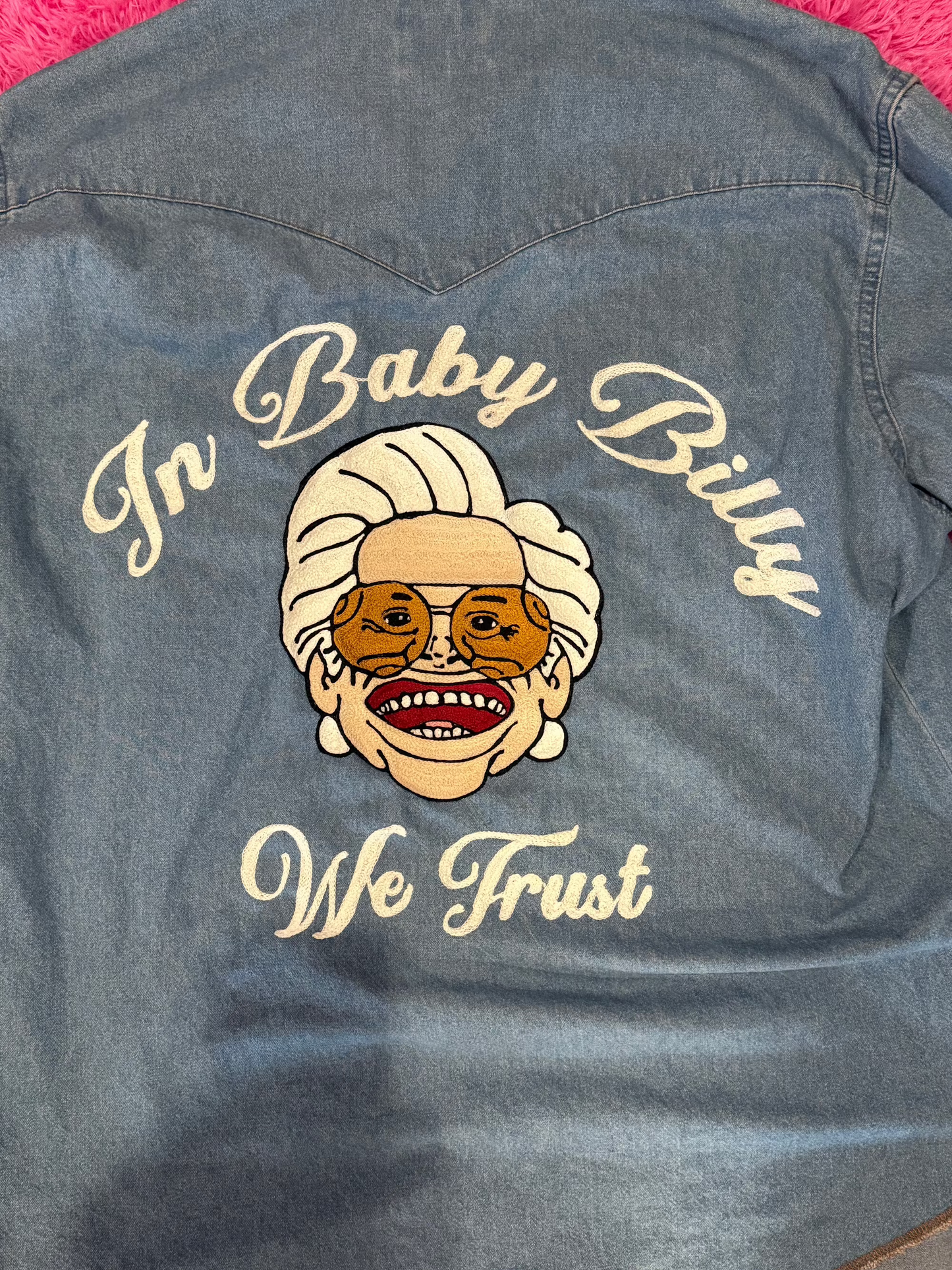 "In Baby Billy We Trust" Uncle Baby Billy Tribute Pearl Snap