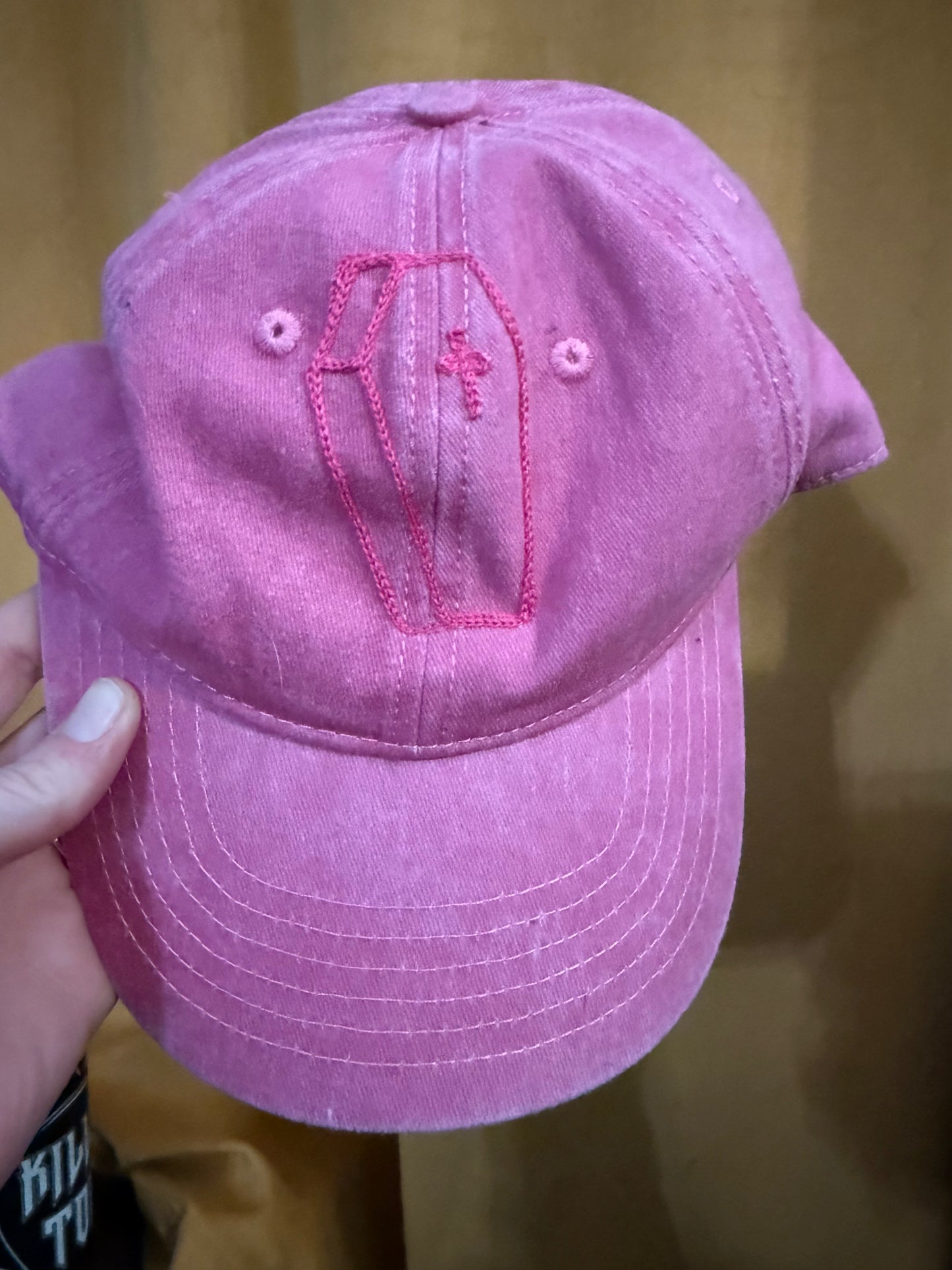 Embroidered Washed Denim Dad Cap