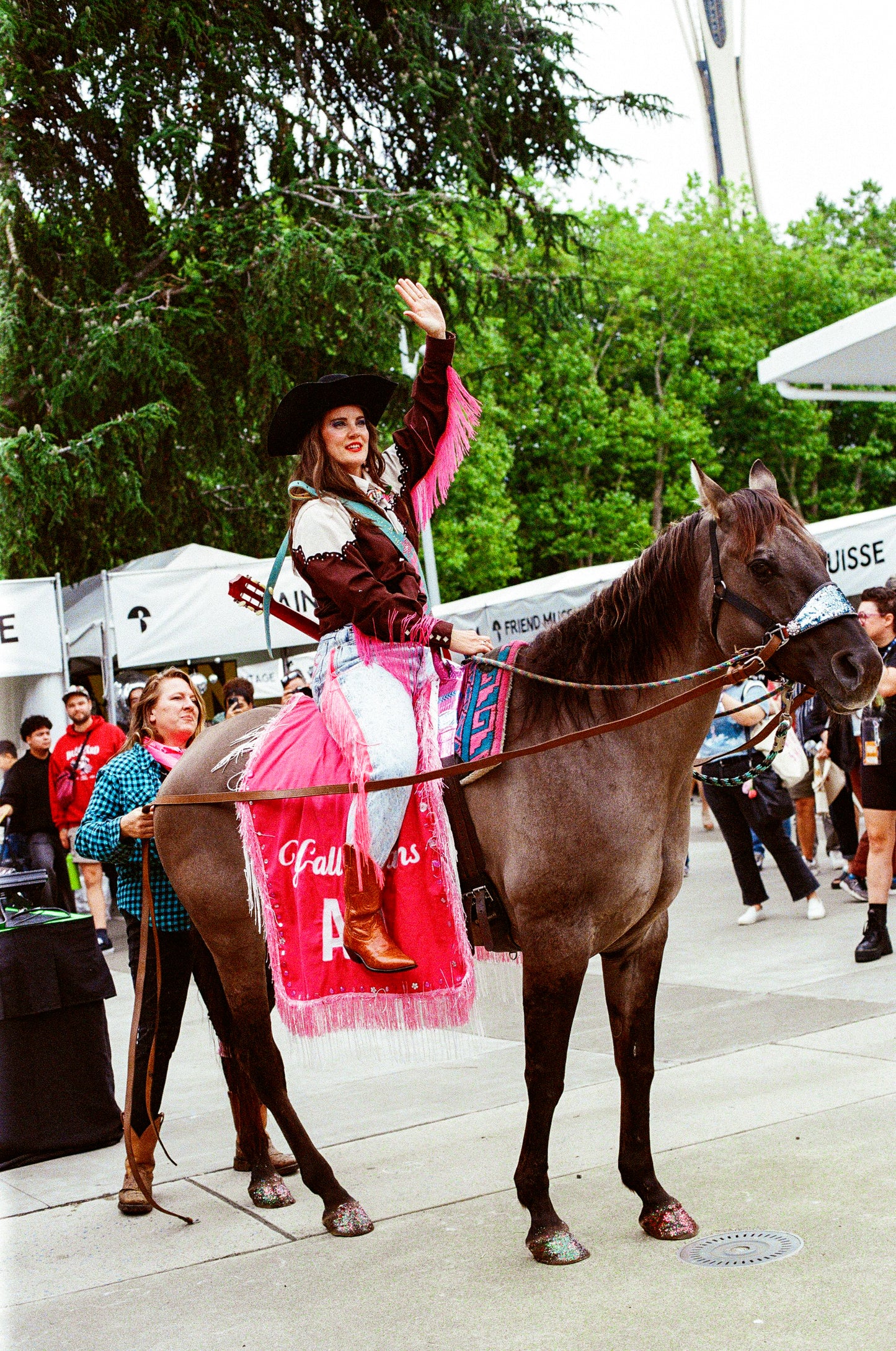 Queer of the Rodeo Vintage Brown + Cream Vintage Diamond Pearl Snap Shirt