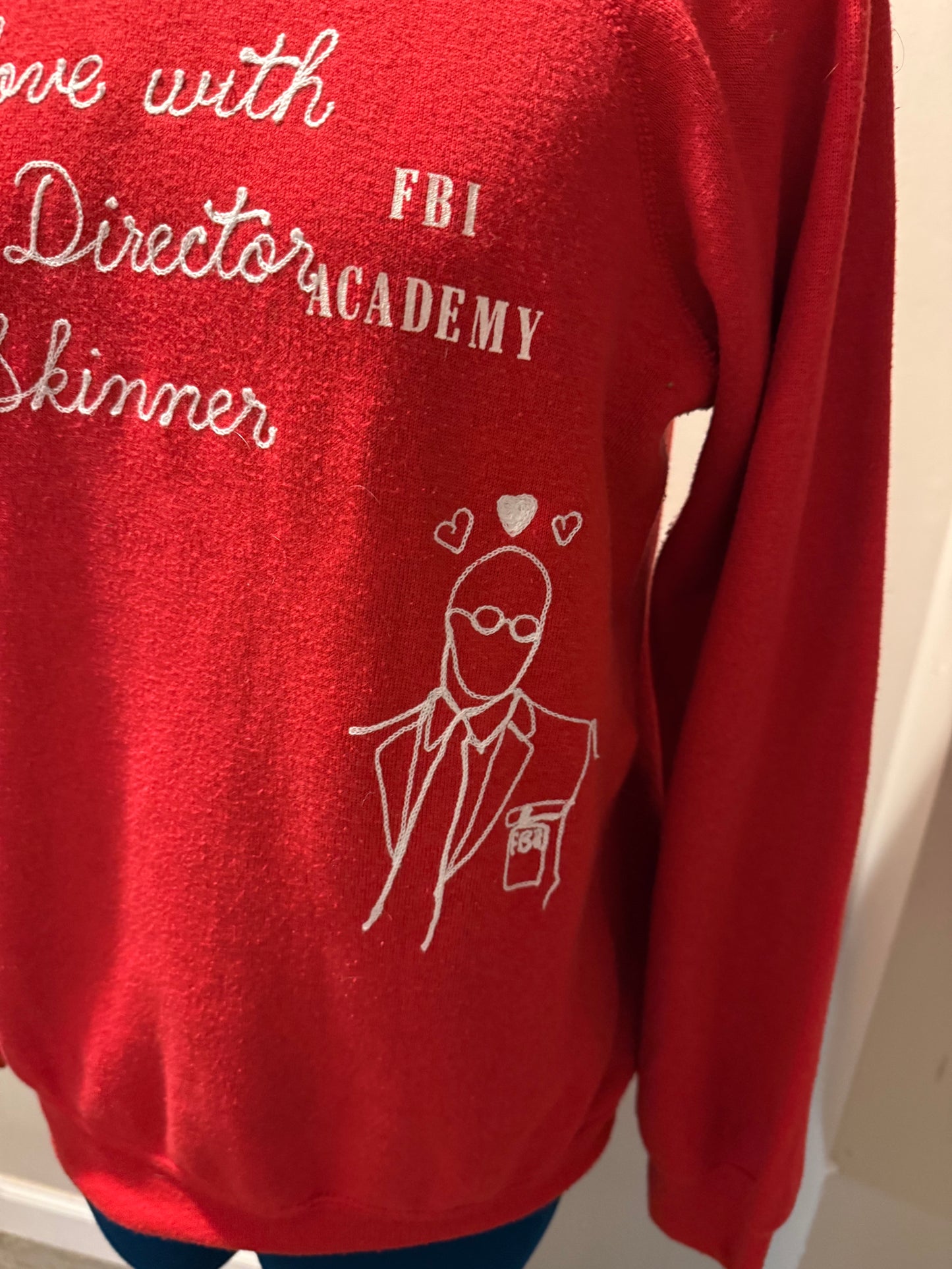I'm in love with Asst Dir Skinner Red L/S Crewneck Sweatshirt - LG