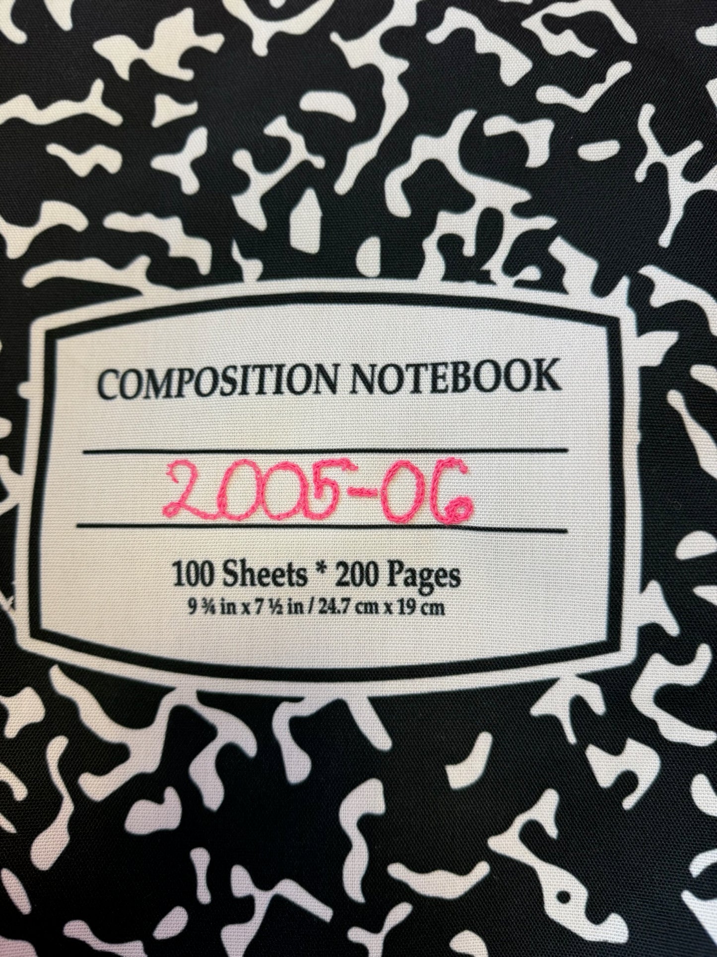 Chainstitched Composition Tote Bags