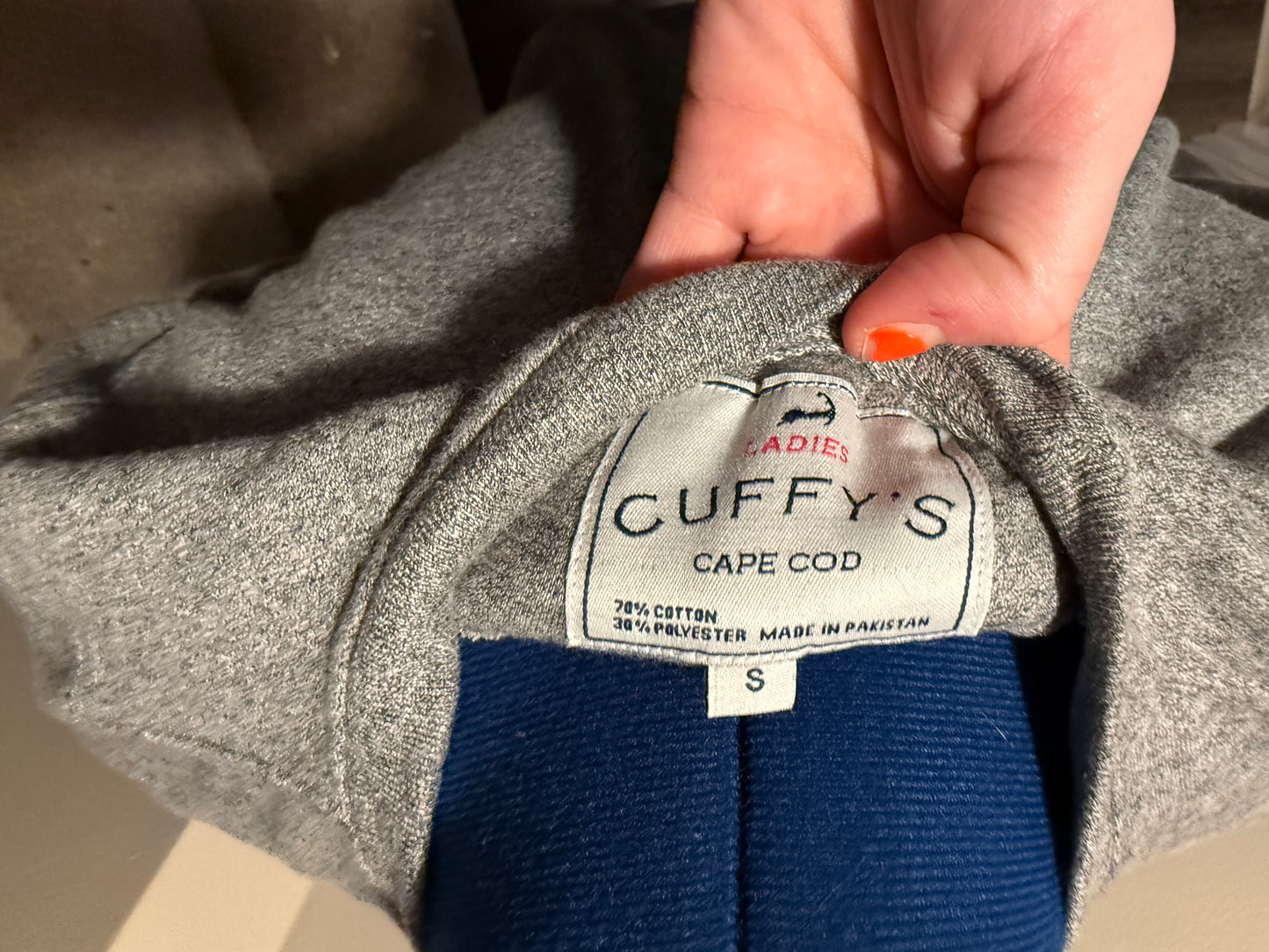 Cape Cod Cunt Grey, Cream + White Crewneck Sweatshirt