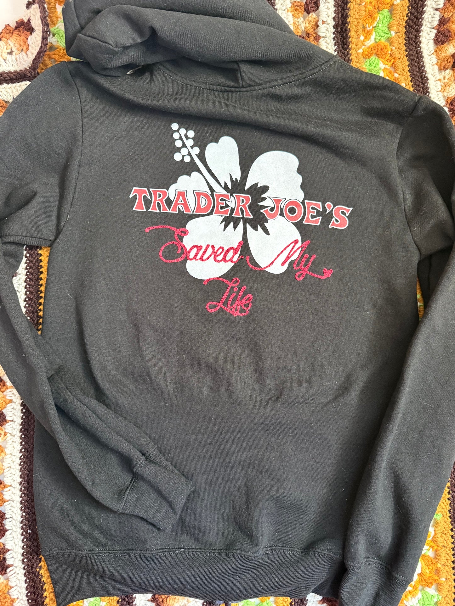 TJ's Saved My Life Black Zip Hoodie - XS