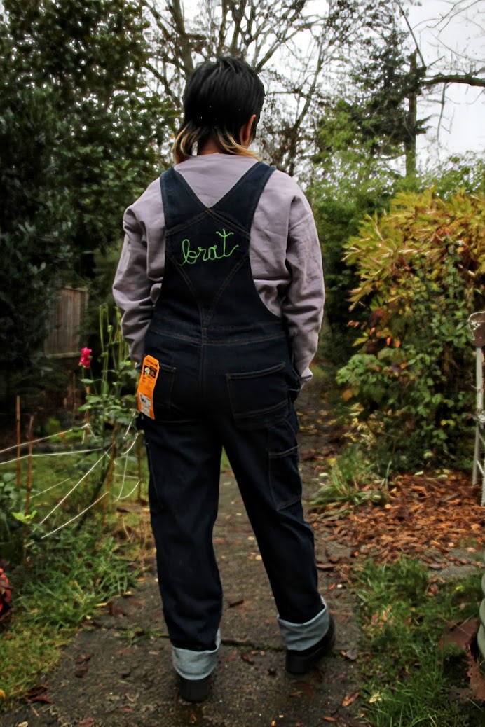 "brat" with Fire Dark Denim Overalls Carhartt