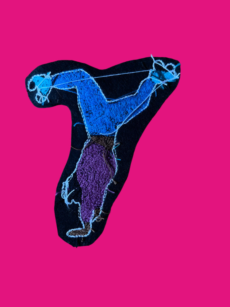 Handstand Roller Skater Chainstitched Patch