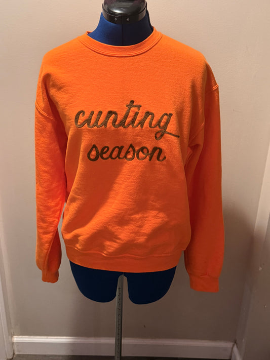 Cunting Season Blaze Orange Crewneck Sweatshirt with Heart Target