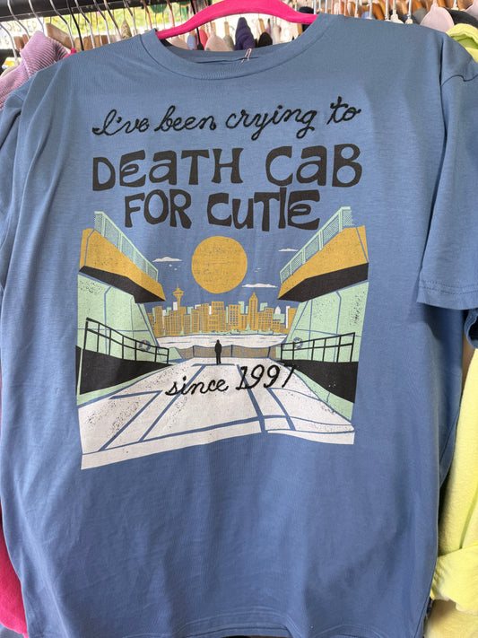 "I've been crying to Death Cab since 1997" Graphic Ferry Blue Tee - Multiple Sizes