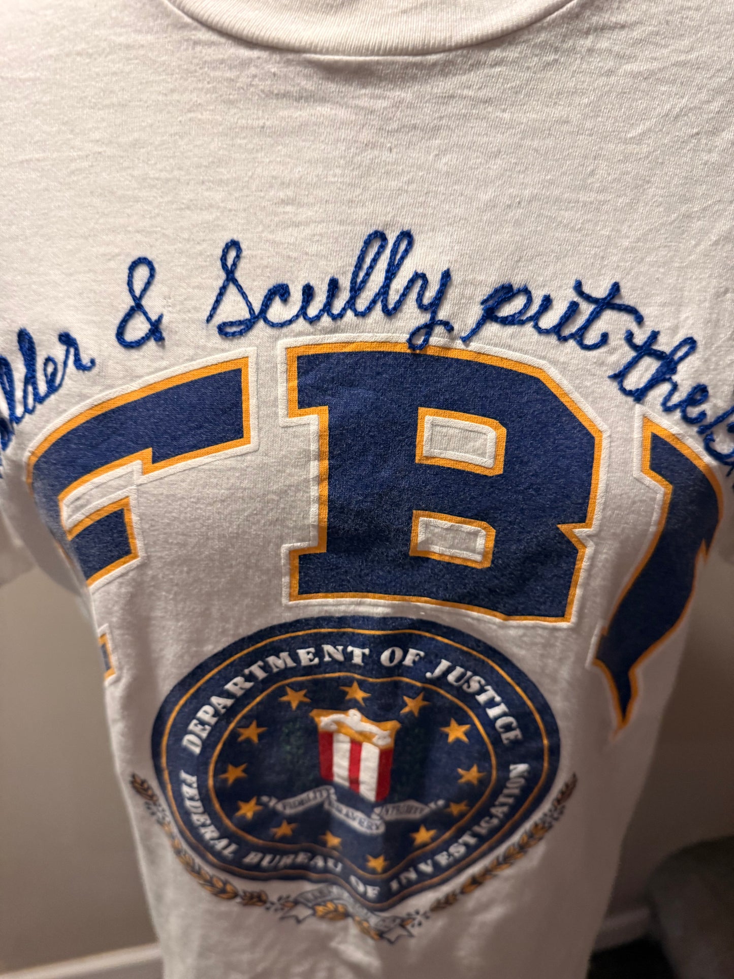 Bi in FBI VTG White S/S Crewneck Tee - MD