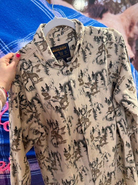 Blank Flannel Wolf Woolrich Button-Up