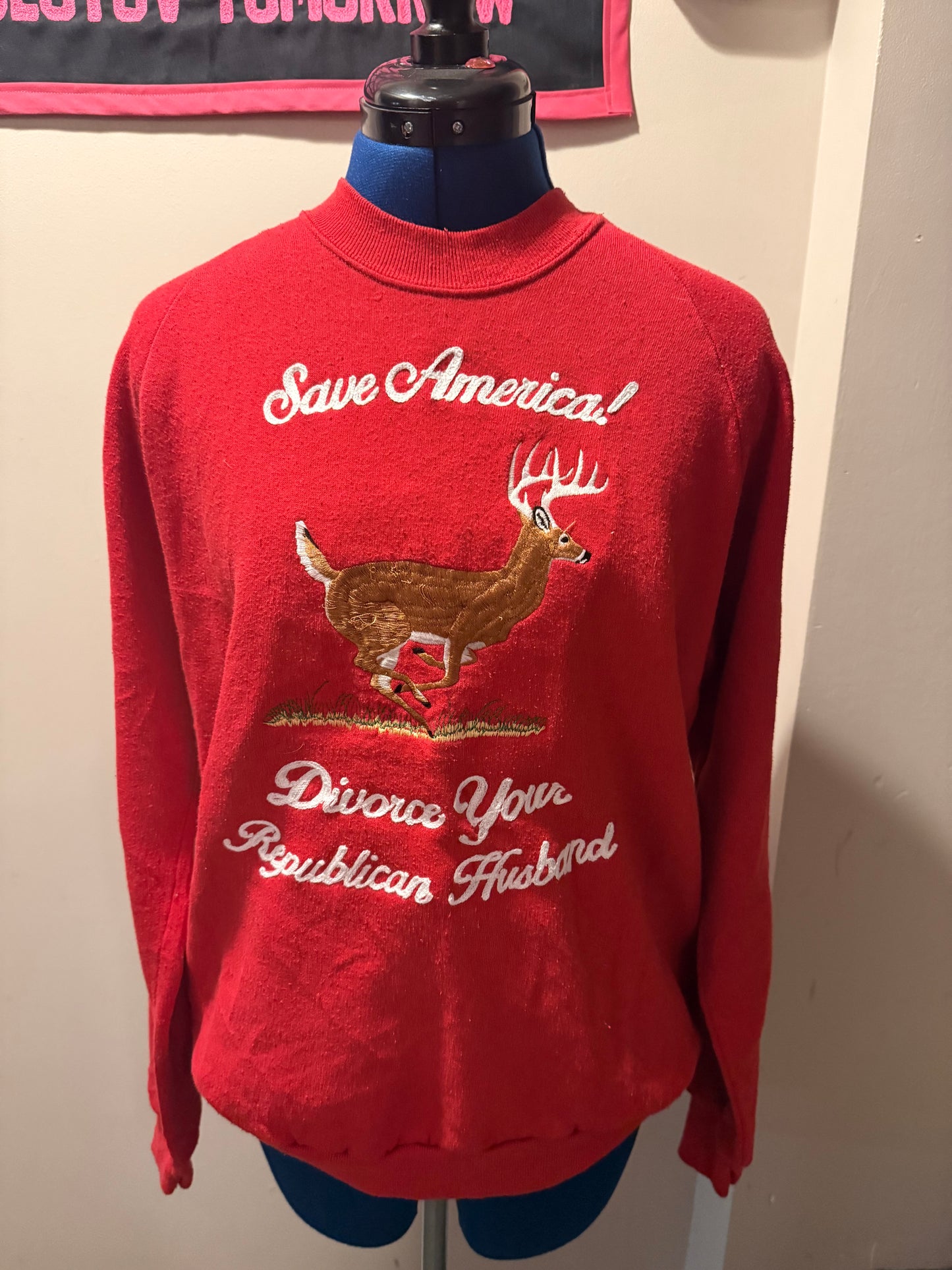 Save America! Divorce Your Republican Husband! Crewneck Sweatshirt - LG