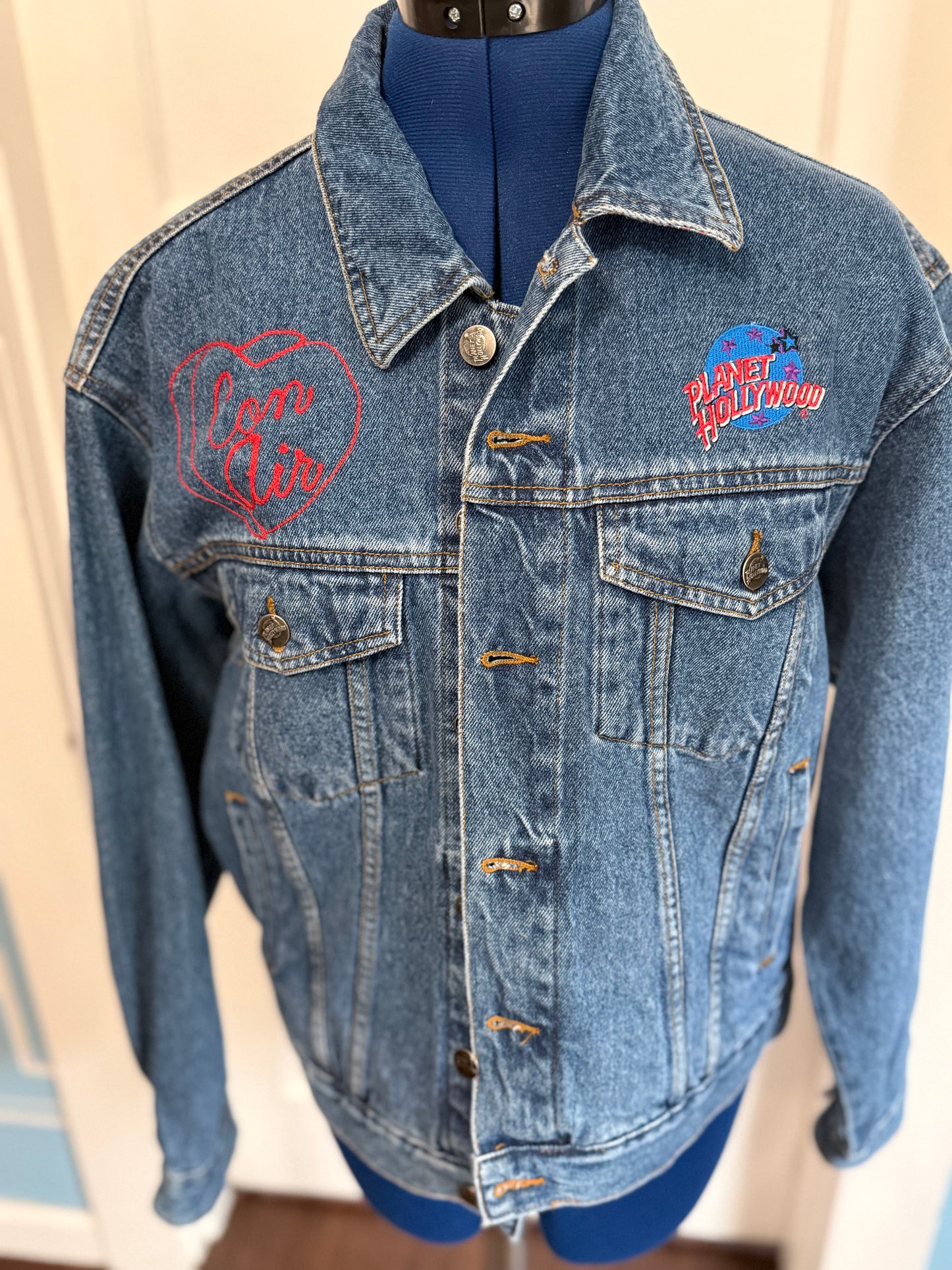 "I Stole this Jacket from Nicolas Cage at Planet Hollywood Orlando" Vintage Denim Jacket
