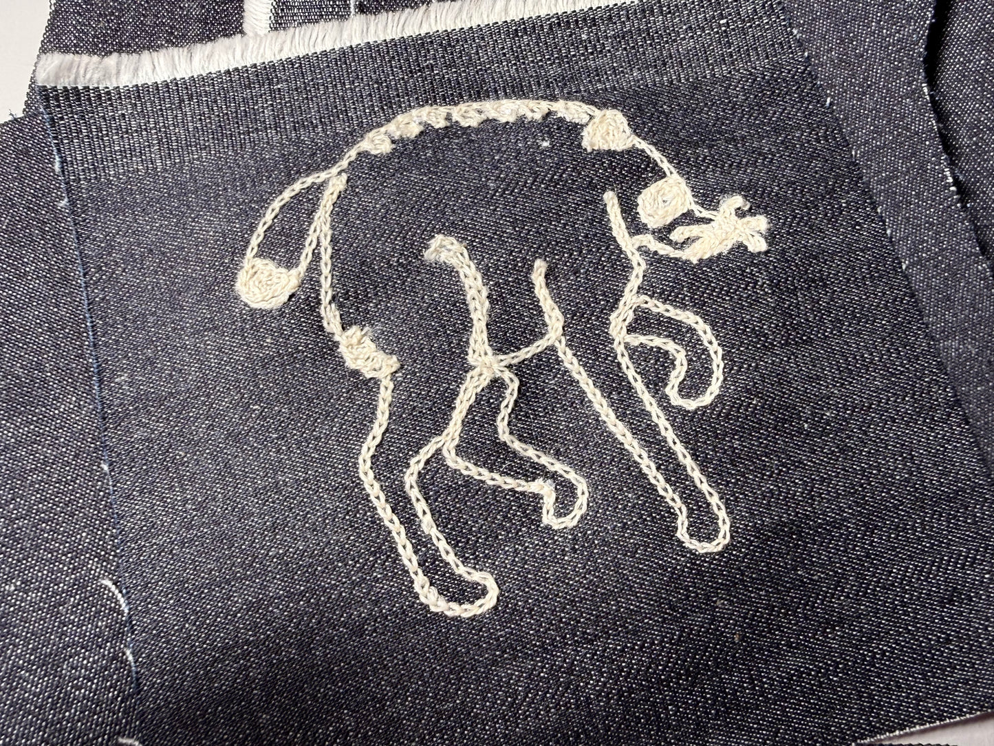 Jimothy Denim Raw Edge Patch - Beige