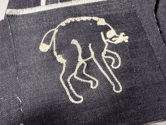 Jimothy Denim Raw Edge Patch - Beige