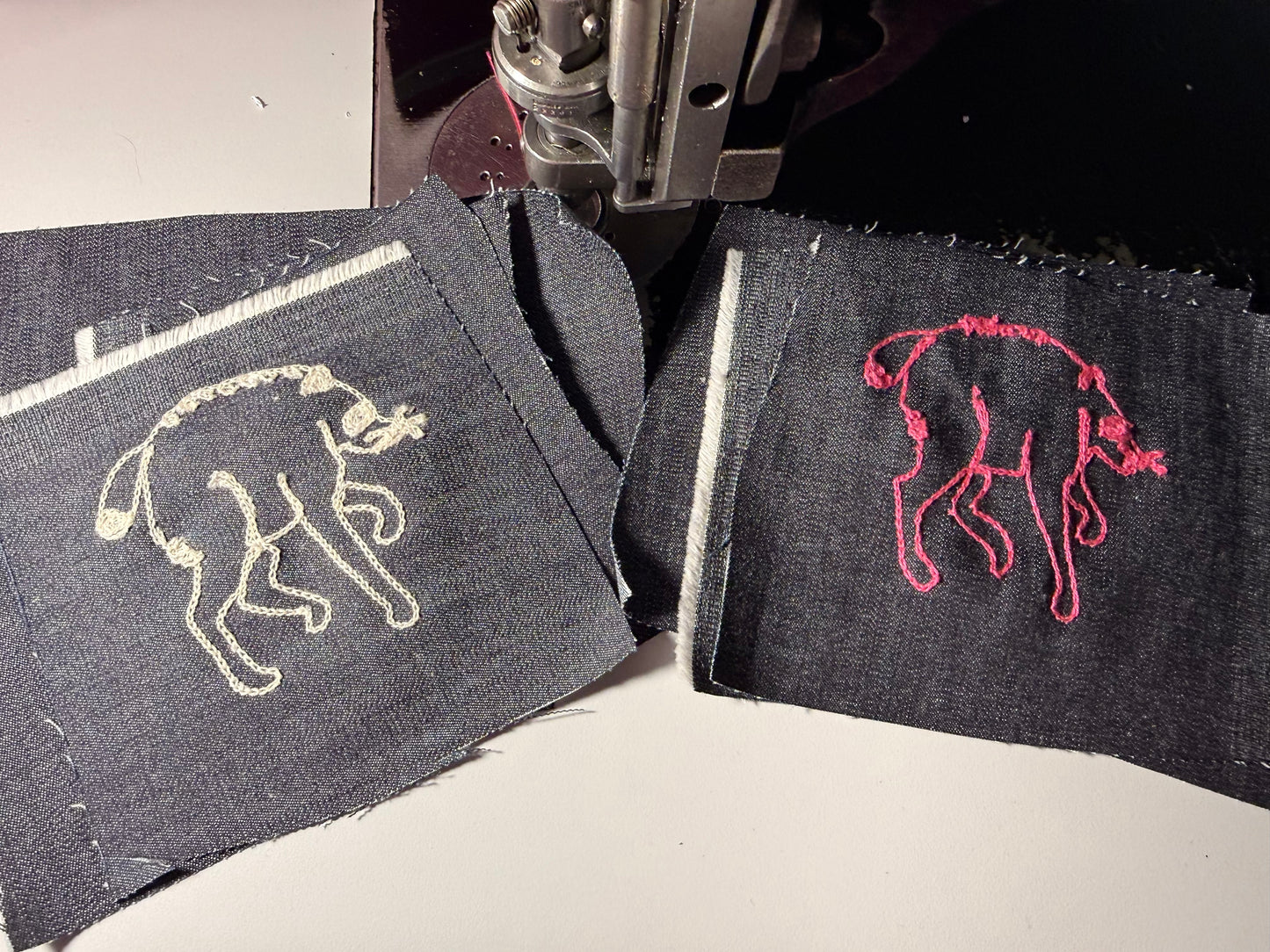 Jimothy Denim Raw Edge Patch - Pink