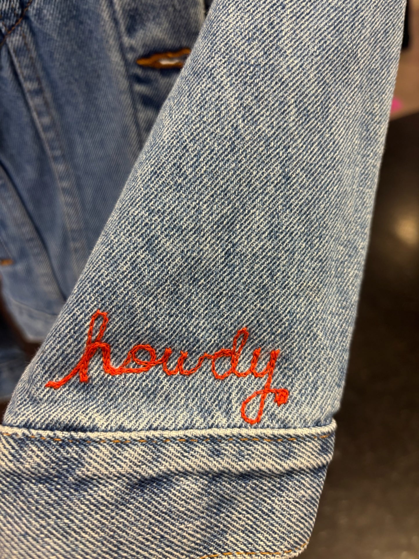 Vintage "Meet Me at the Neon Rodeo" Denim Jacket