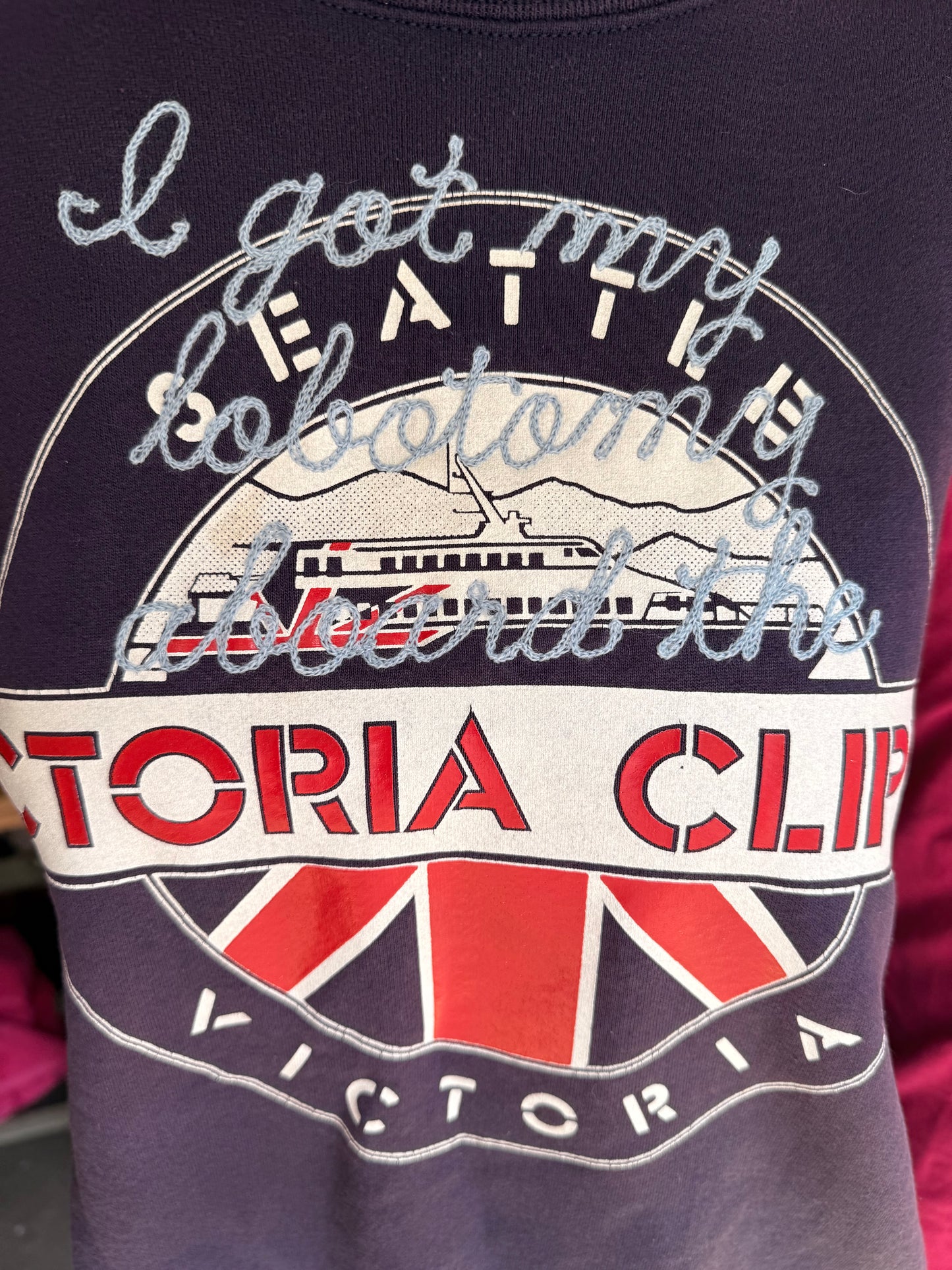 I got my lobotomy aboard the Victoria Clipper VTG Navy Crewneck Sweatshirt - XL