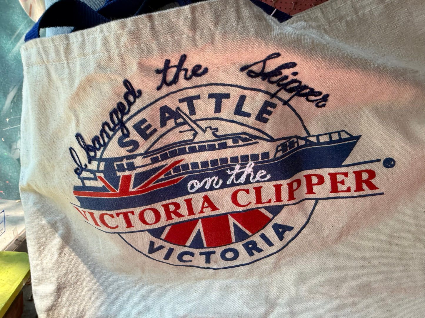 I banged the Skipper on the Victoria Clipper VTG Canvas Tote Bag