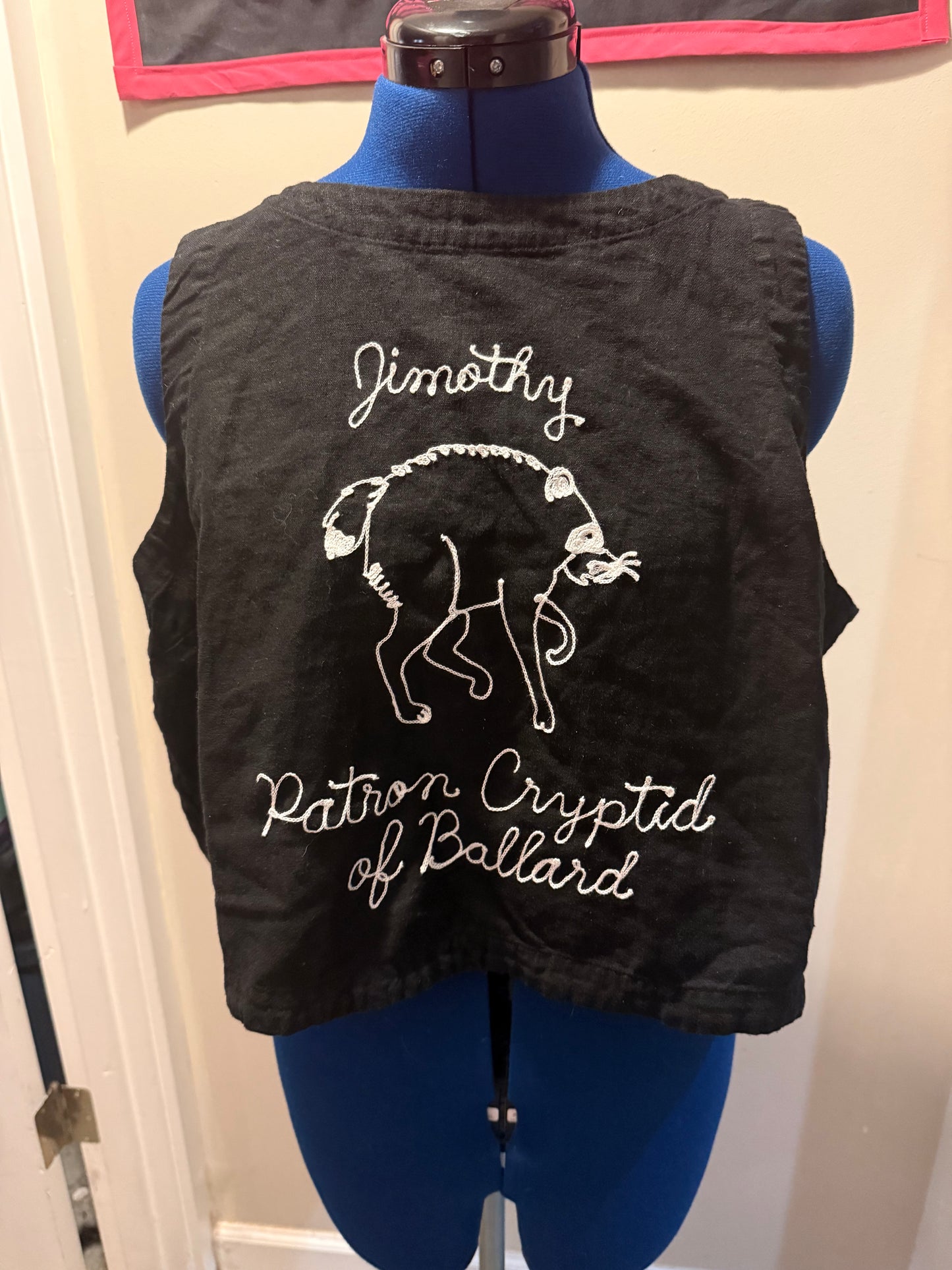 Jimothy Black Linen High Neck Crop Tank - XL