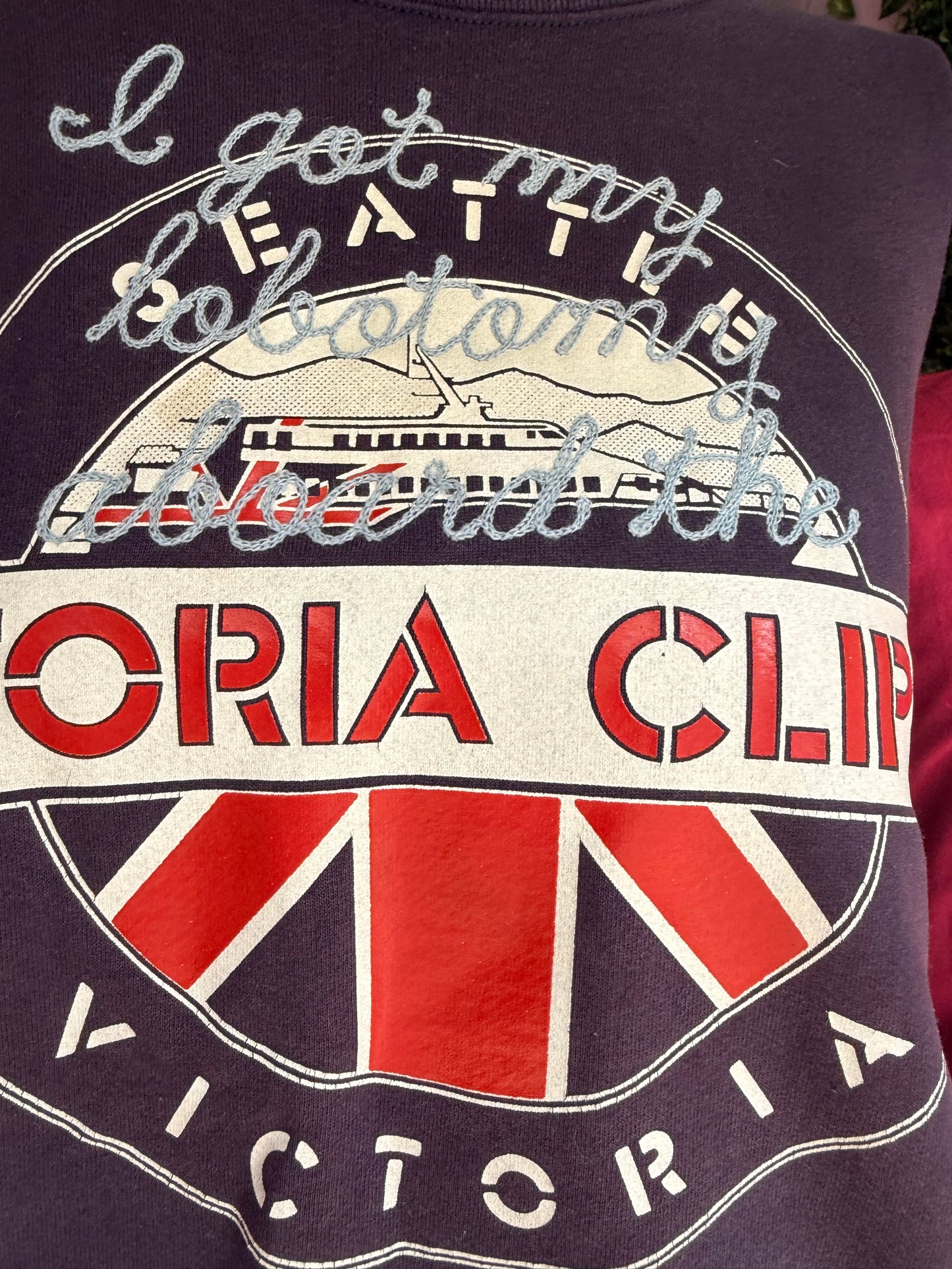 I got my lobotomy aboard the Victoria Clipper VTG Navy Crewneck Sweatshirt - XL