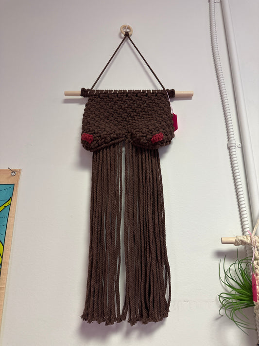 Brown Boobs Macrame Plant Holder