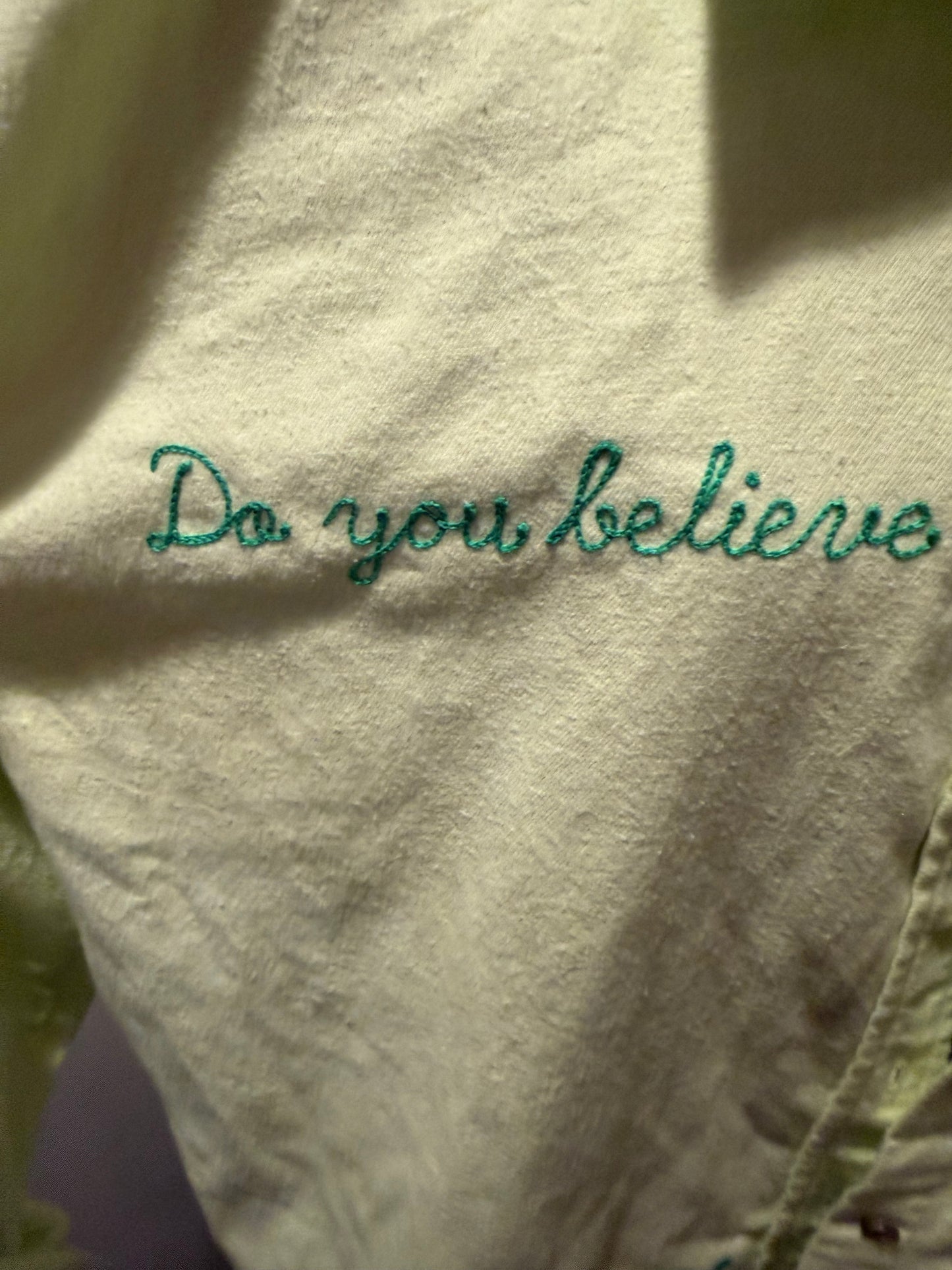 Do You Believe in the Existence of Extraterrestrials? Green Flannel L/S Button-Up Shirt - XL