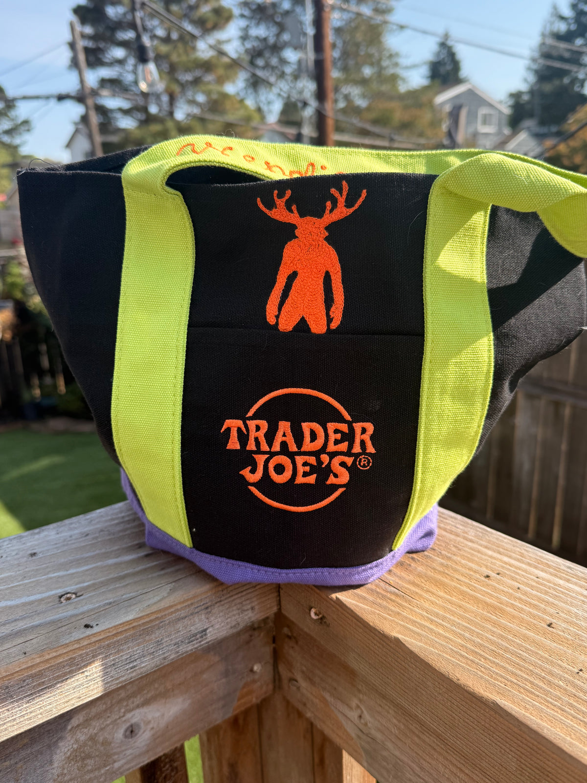 Wendigo at TJs on Green, Orange, Purple Mini-Tote