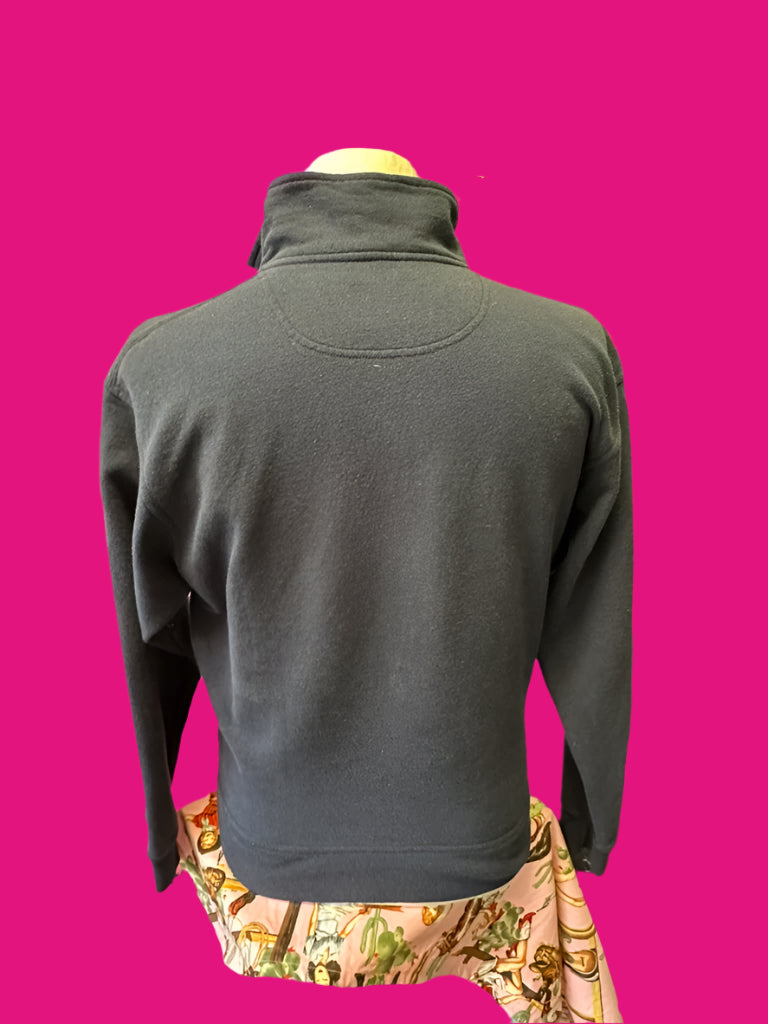 Navy Blue Champion Quarter Zip Long Sleeve Crew Neck