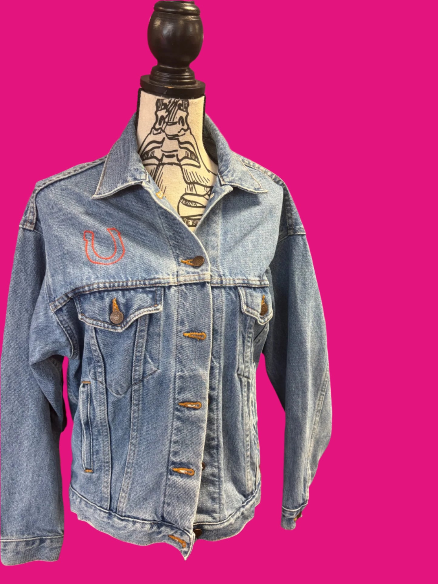 Vintage "Meet Me at the Neon Rodeo" Denim Jacket