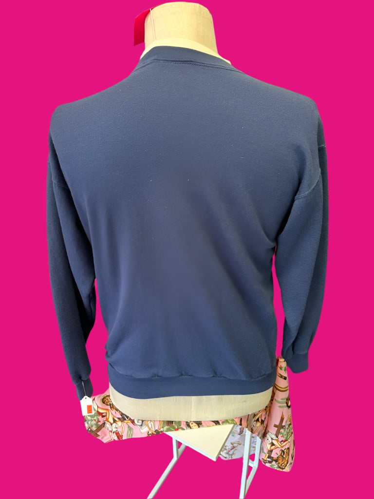Blank Vintage Blue + Collared Grandmas Crewneck