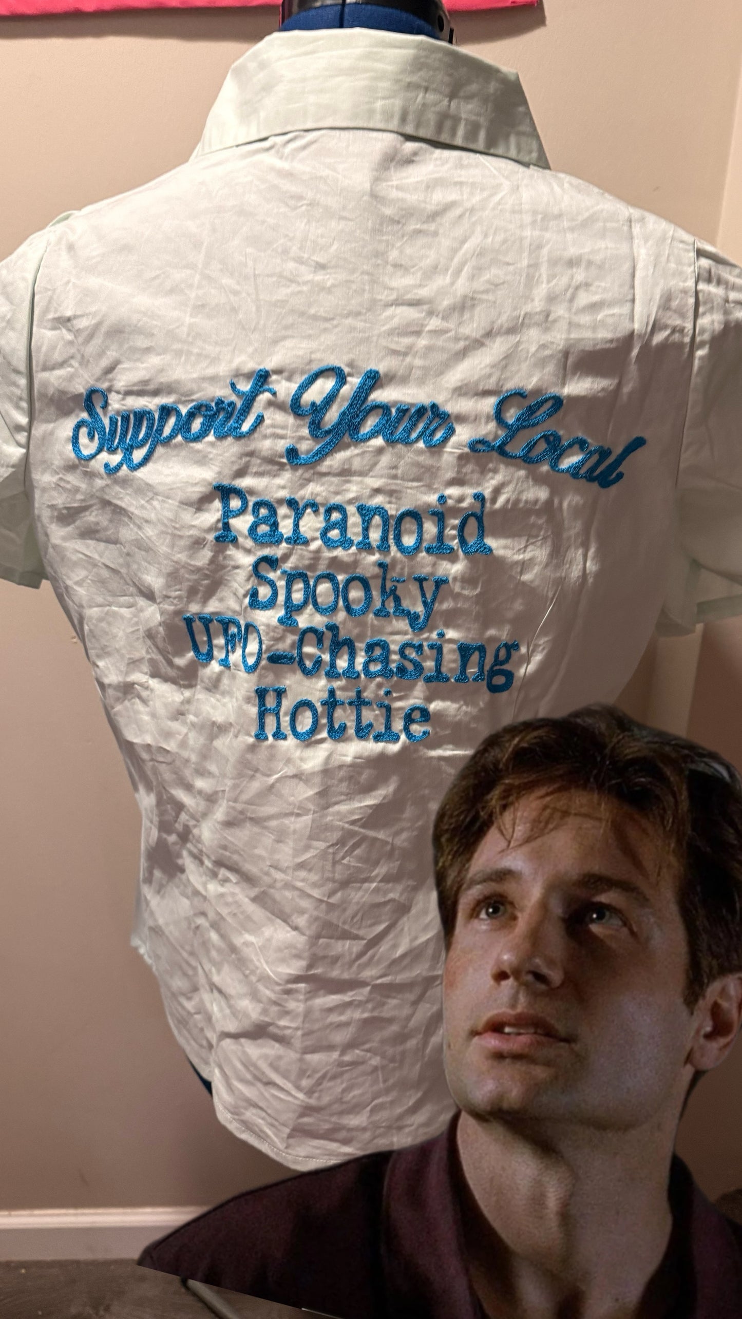Support Your Local Weirdo S/S Alien UFO Button-Up Shirt - XL