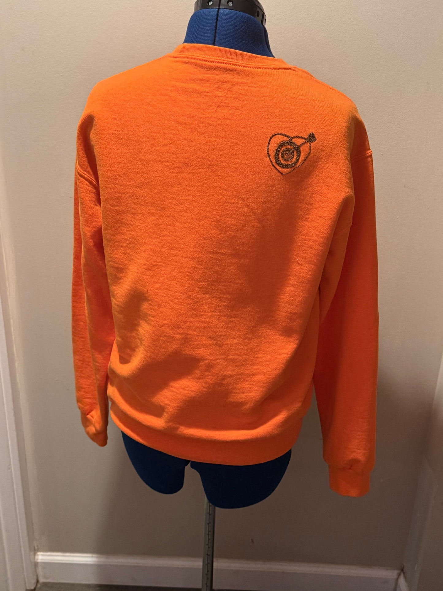 Cunting Season Blaze Orange Crewneck Sweatshirt with Heart Target