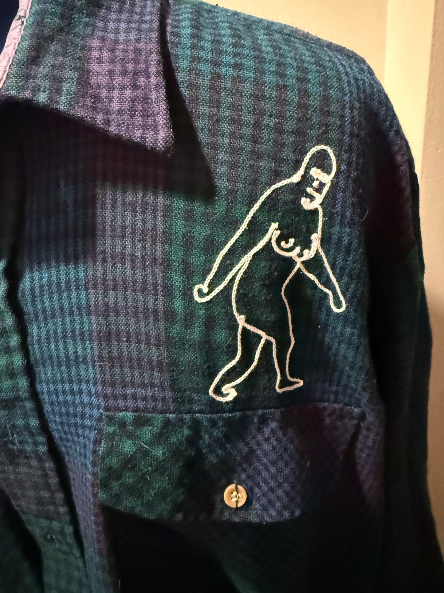 The Jersey Devil Plaid Flannel Button-Up Shirt - LG