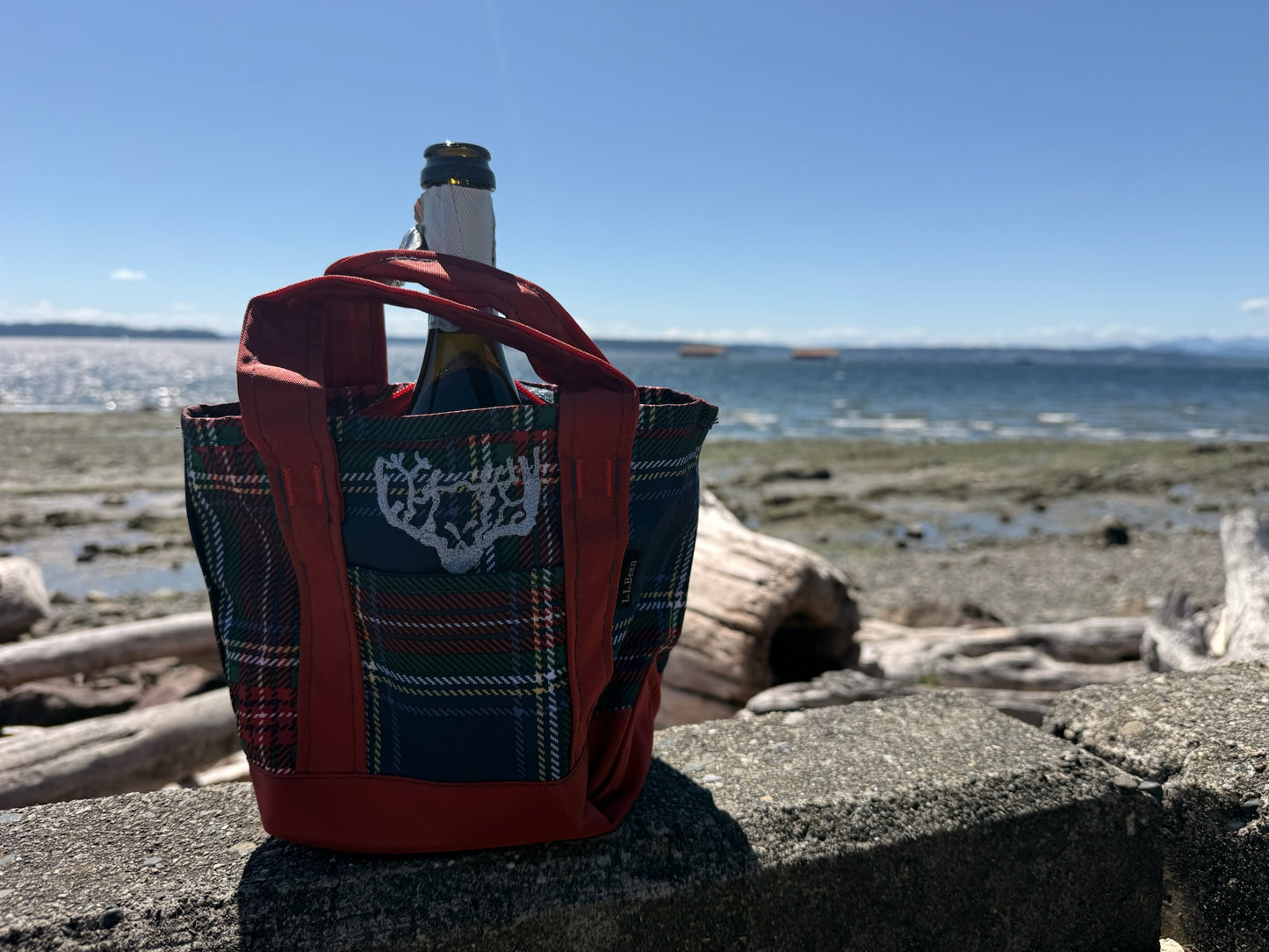 Hello I Am Patricia with Headpiece Small Plaid Nylon Tote