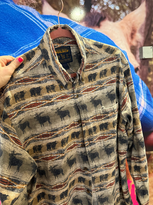 Blank Deer + Bear Button-Up Shirt