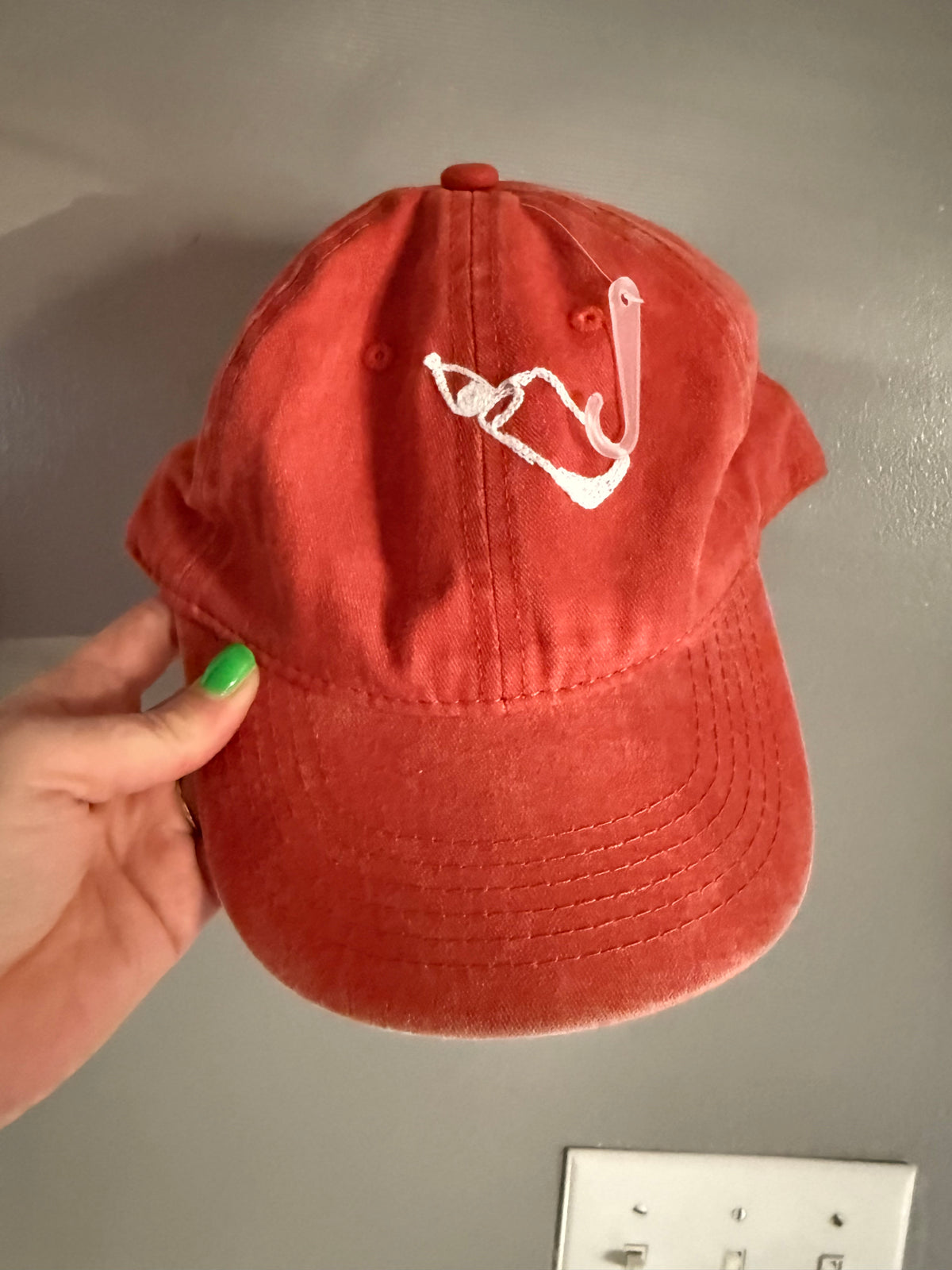 Embroidered Washed Denim Dad Cap