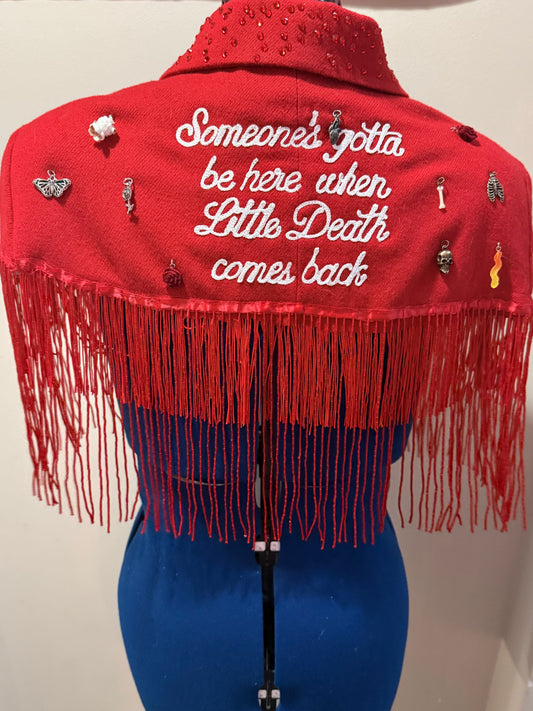 Somebody's Gotta Be Here When Little Death Comes Back Red Disco Cape