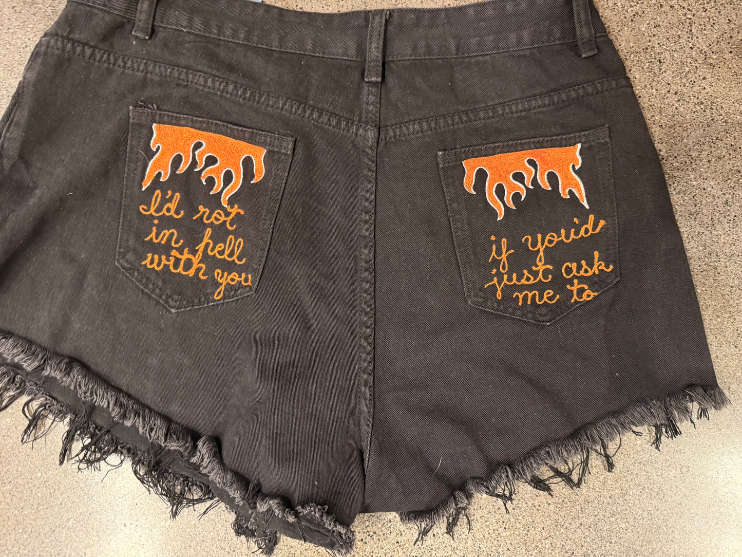 Rot in Hell with You Black Denim Jeans - 1X