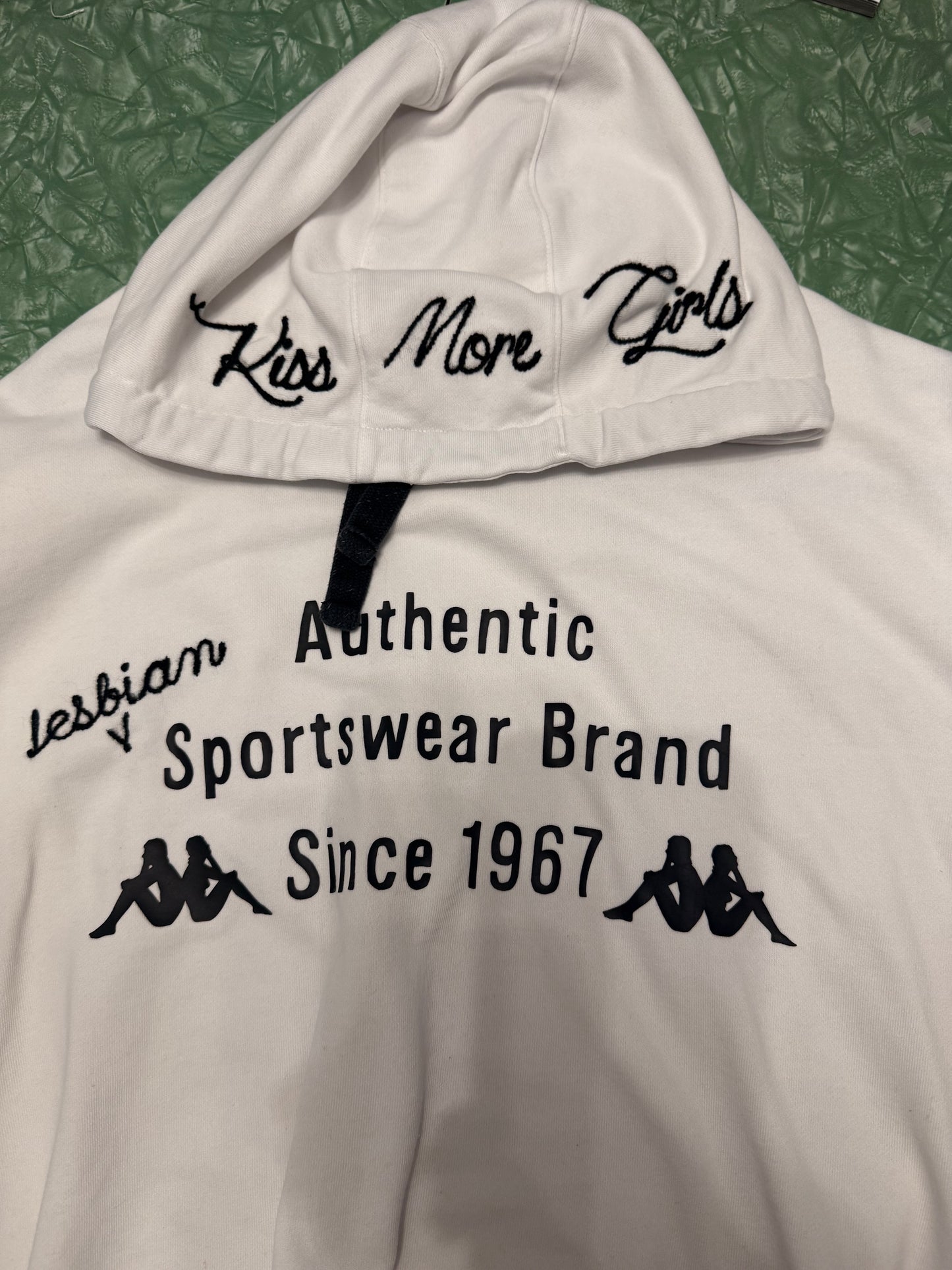 Kiss More Girls Kappa Lesbian Hoodie