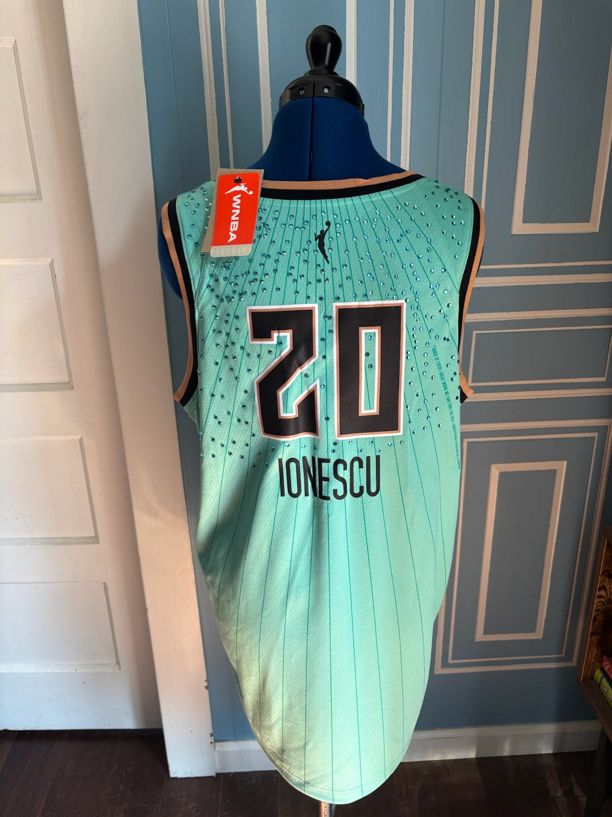 2026 WNBA Rebel Edition Brooklyn New York Liberty Custom Rhinestone Jersey #20 Ionescu