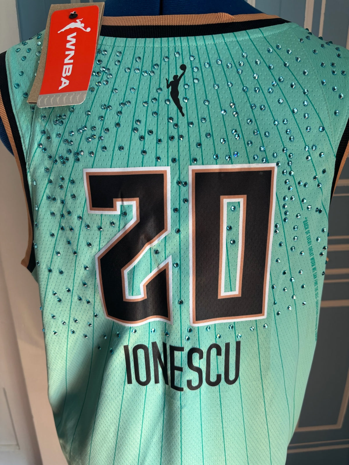2026 WNBA Rebel Edition Brooklyn New York Liberty Custom Rhinestone Jersey #20 Ionescu