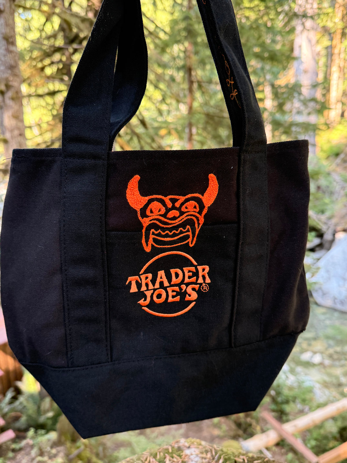 Hodag at TJs on Orange + Black Mini-Tote