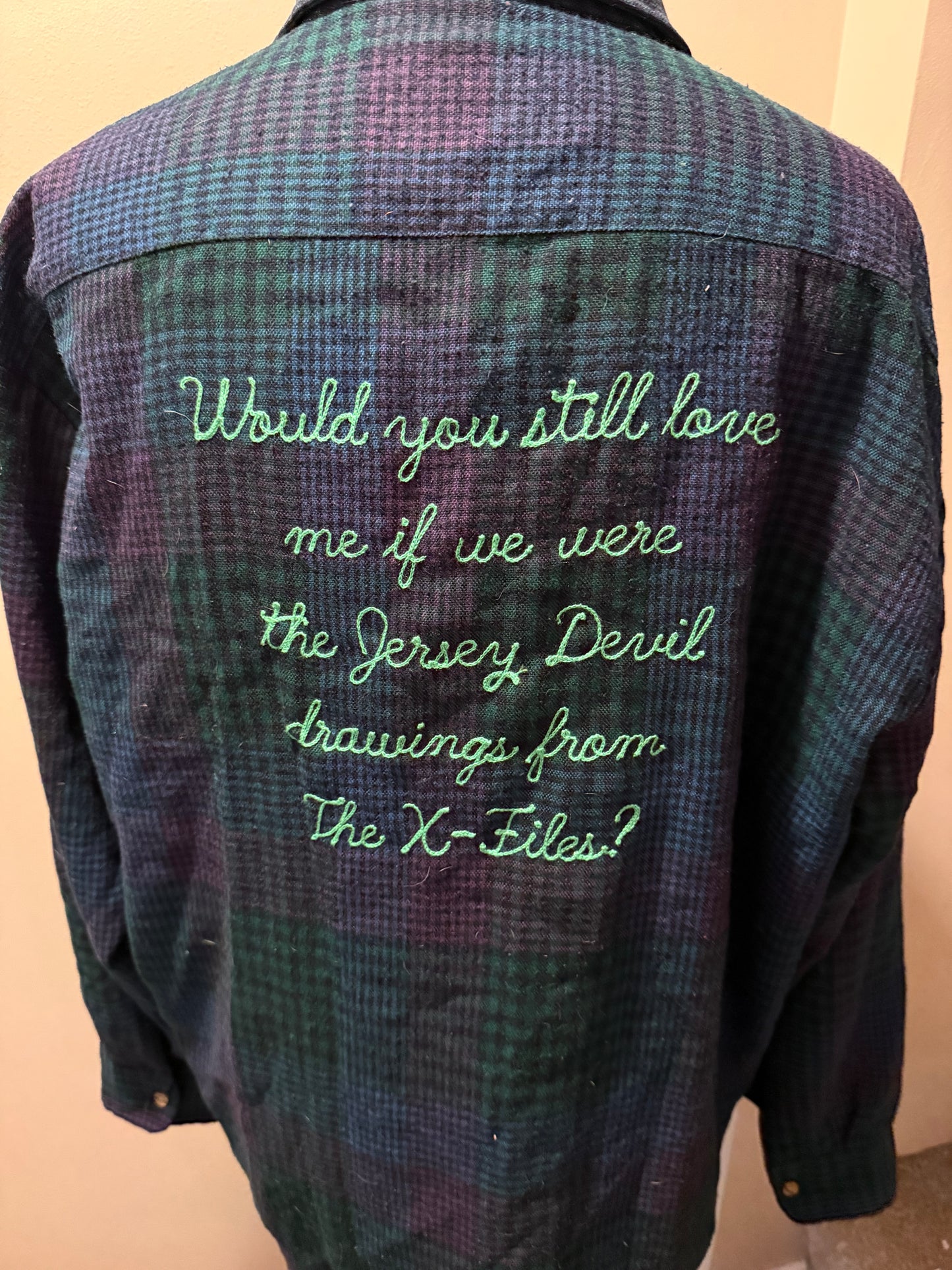 The Jersey Devil Plaid Flannel Button-Up Shirt - LG