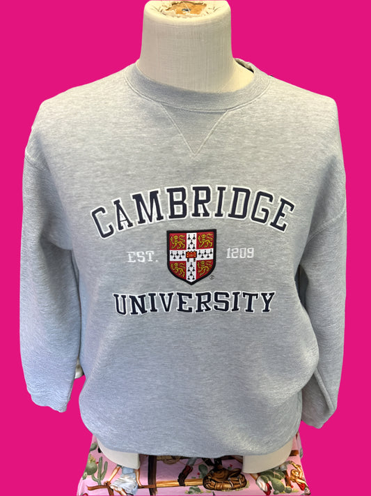 Blank "University of Cambridge" Embroidered Crewneck